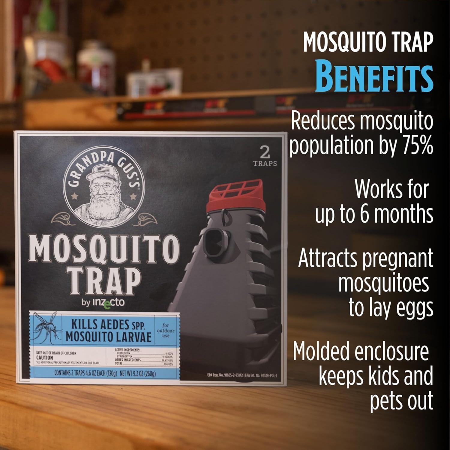 Trampa para Mosquitos Abuelo Gus - Ecológica, 2 Unidades