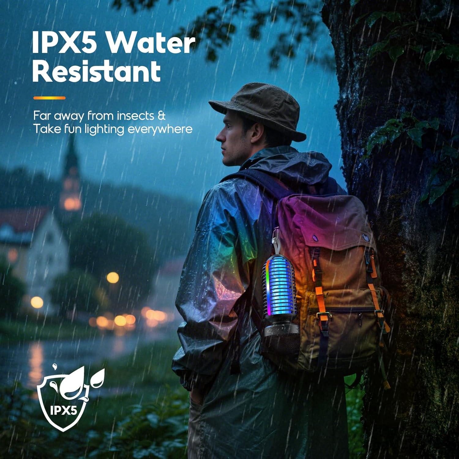 Zapper de Insectos PhatroyYee Recargable 4000mAh Negro