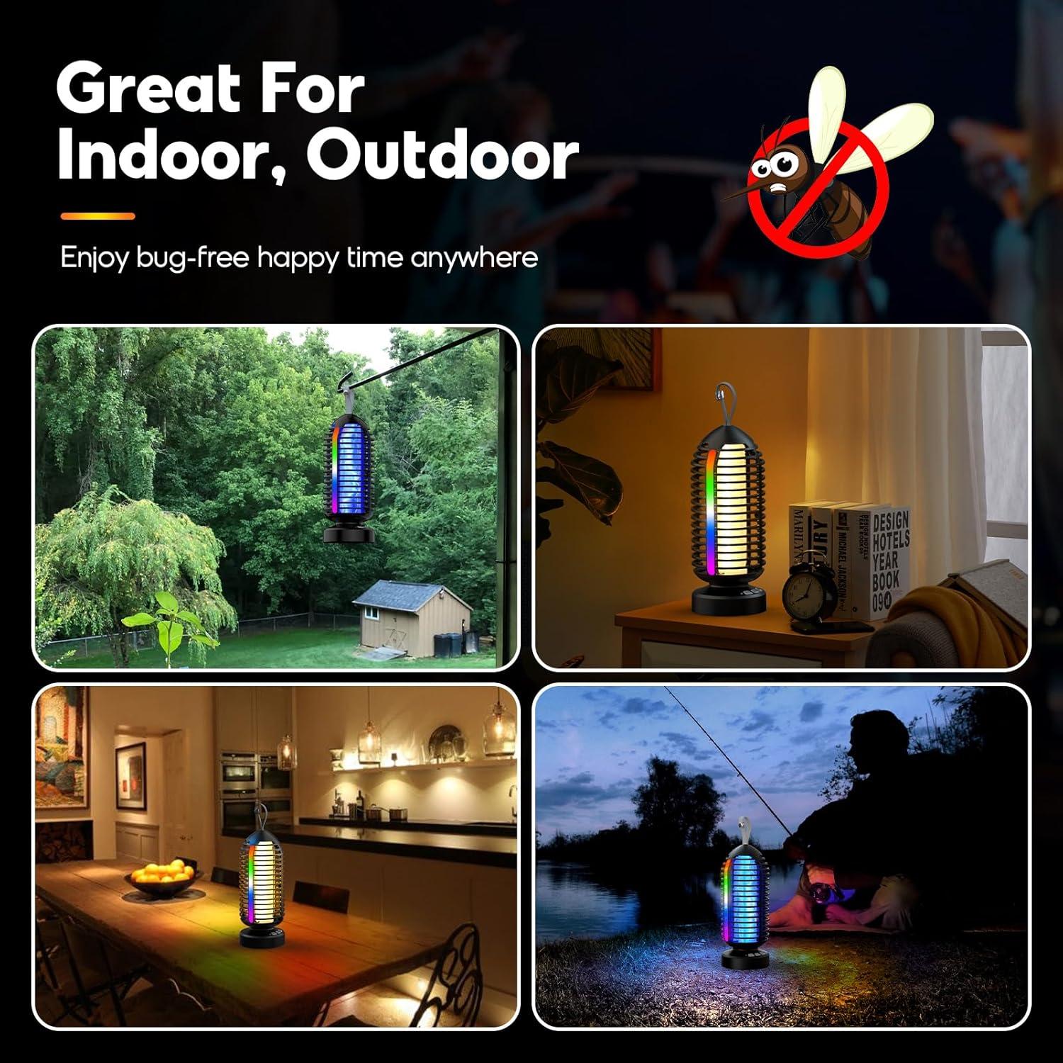 Zapper de Insectos PhatroyYee Recargable 4000mAh Negro