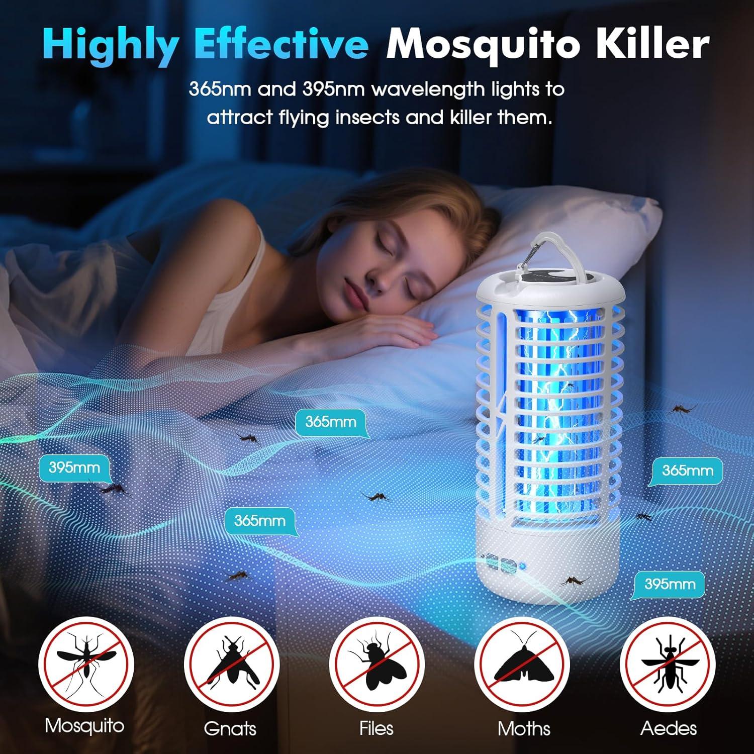 Zapper de Insectos Recargable ZECHUAN 4000mAh Blanco