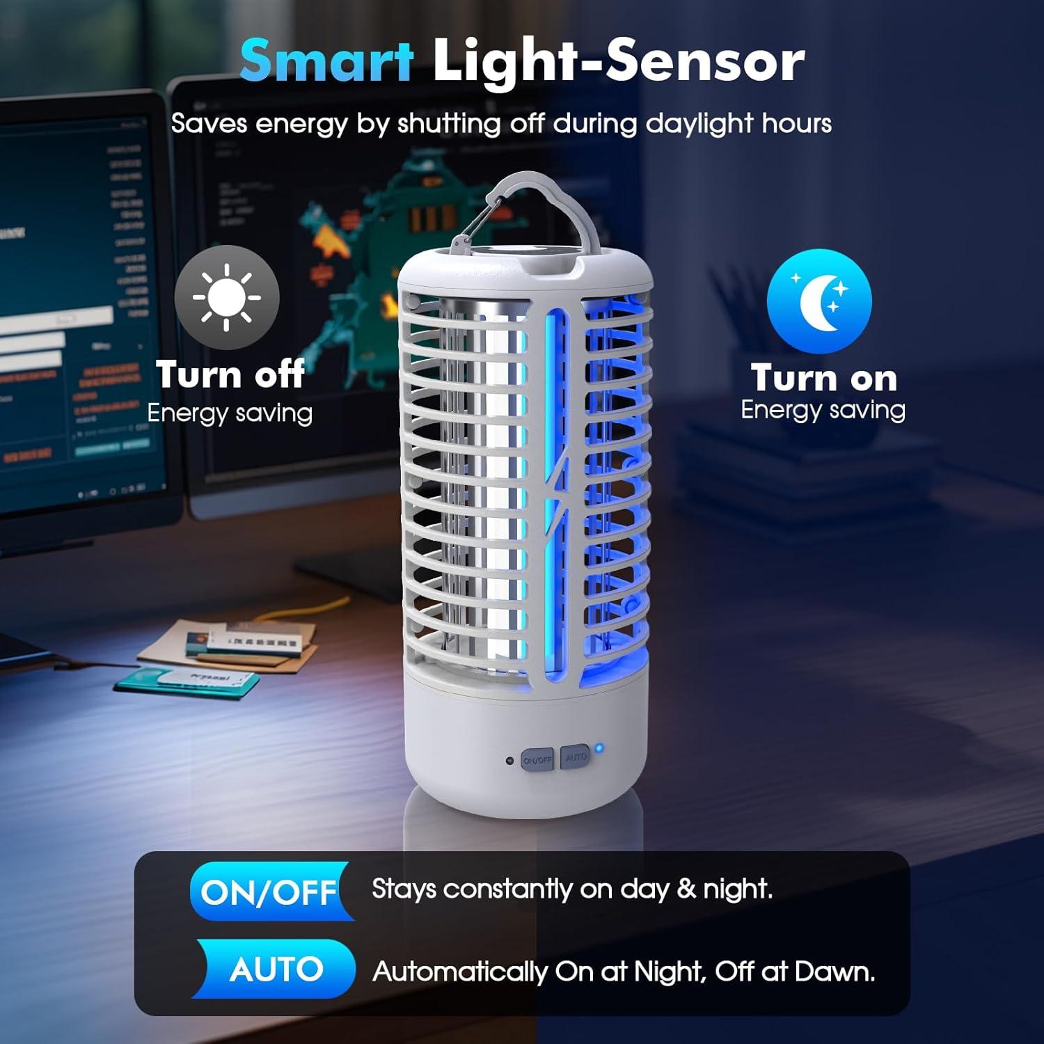 Zapper de Insectos Recargable ZECHUAN 4000mAh Blanco