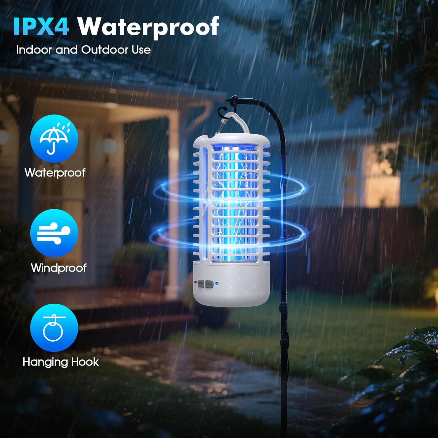 Zapper de Insectos Recargable ZECHUAN 4000mAh Blanco