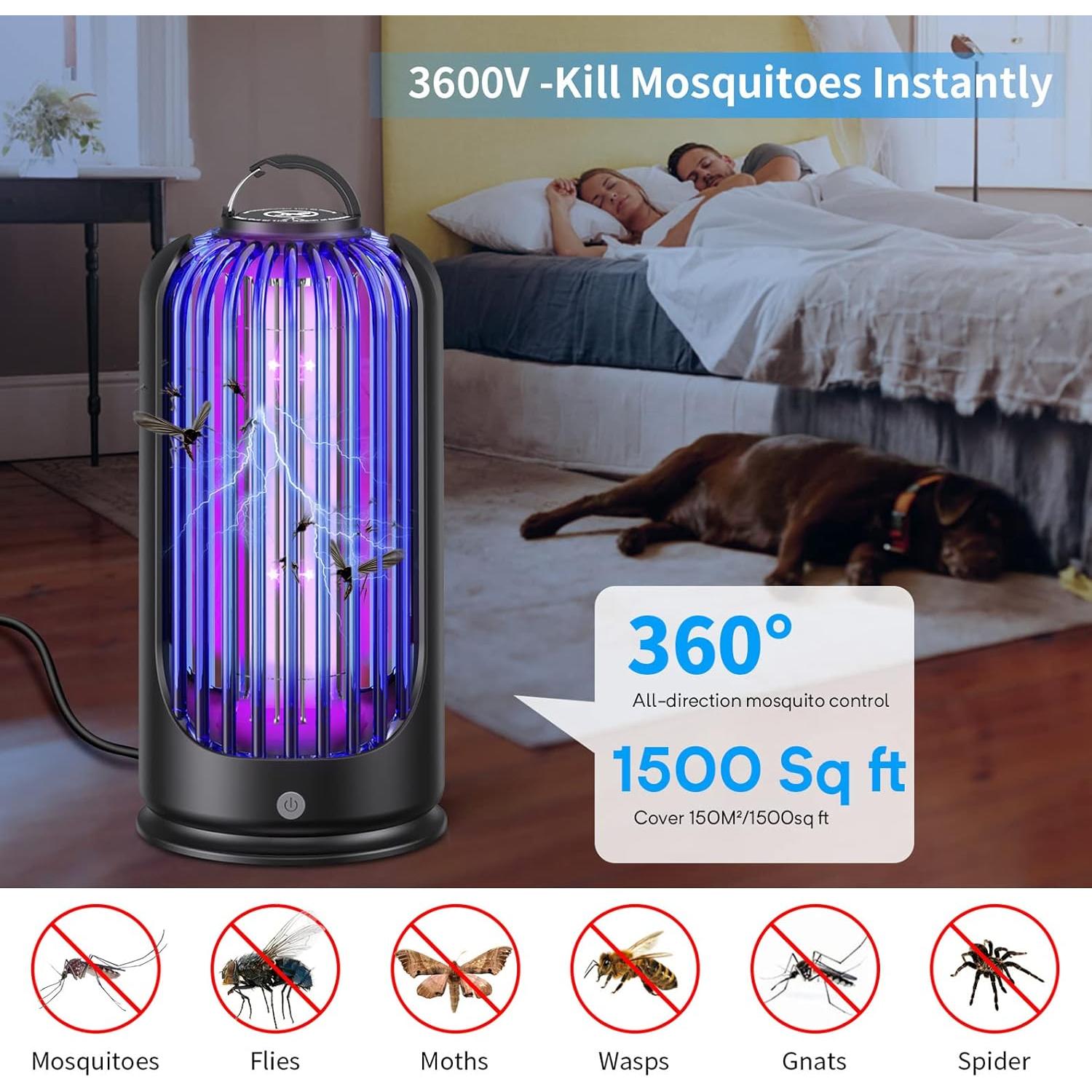 Trampa de Insectos Voladores Elechome BK-19 3600V Recargable