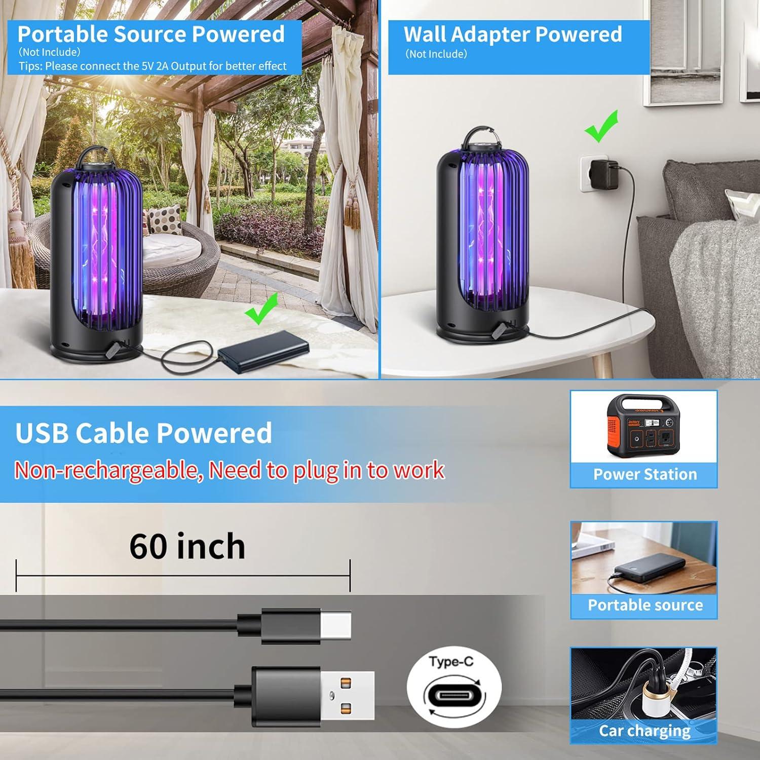 Trampa de Insectos Voladores Elechome BK-19 3600V Recargable