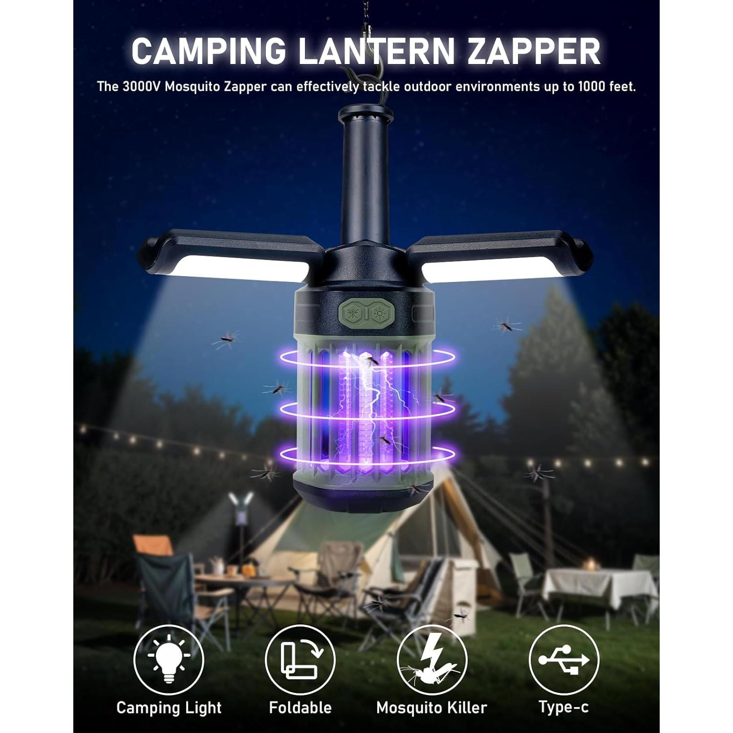 Zapper eléctrico 2 en 1 XUOITY BZ-AAA recargable USB para mosquitos