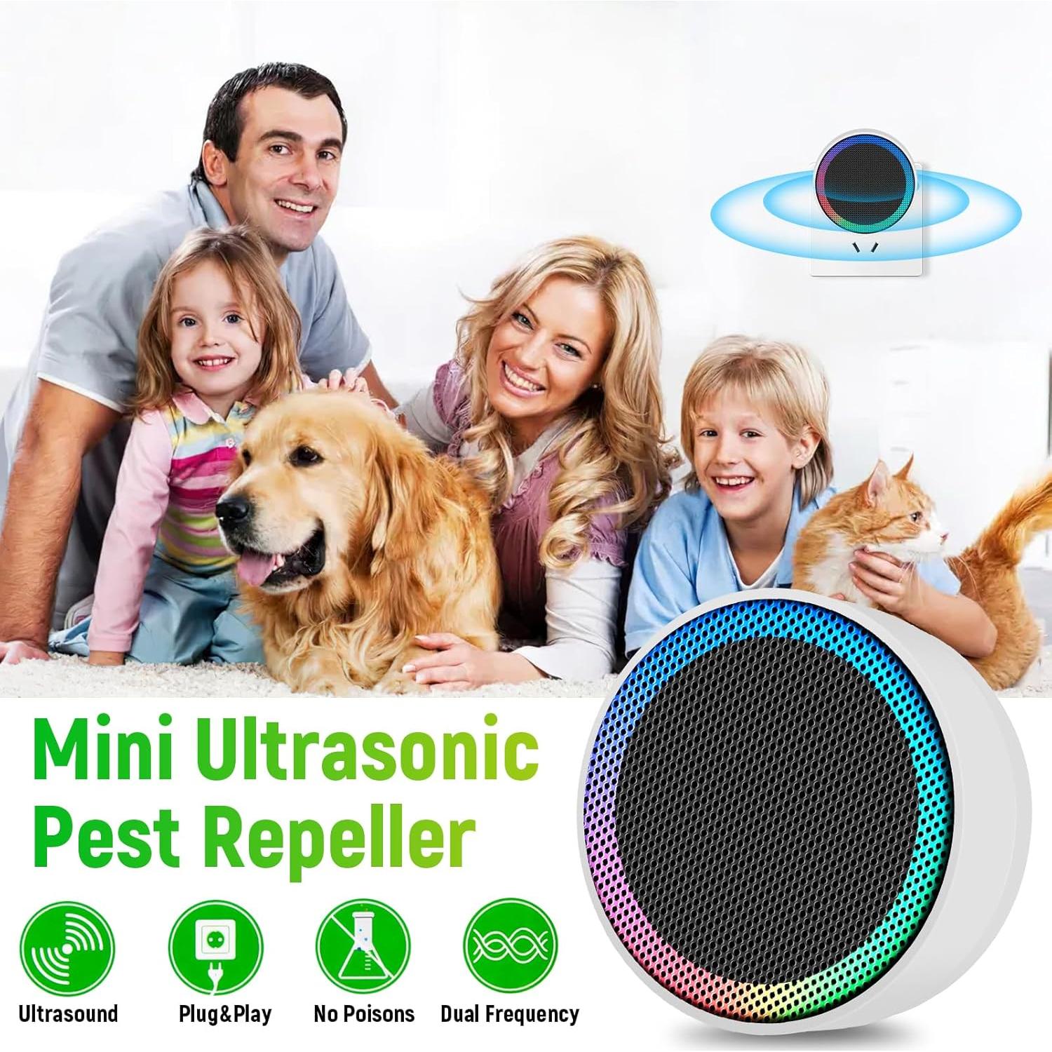 Repelente Ultrasónico de Plagas JNKNT - Paquete de 2