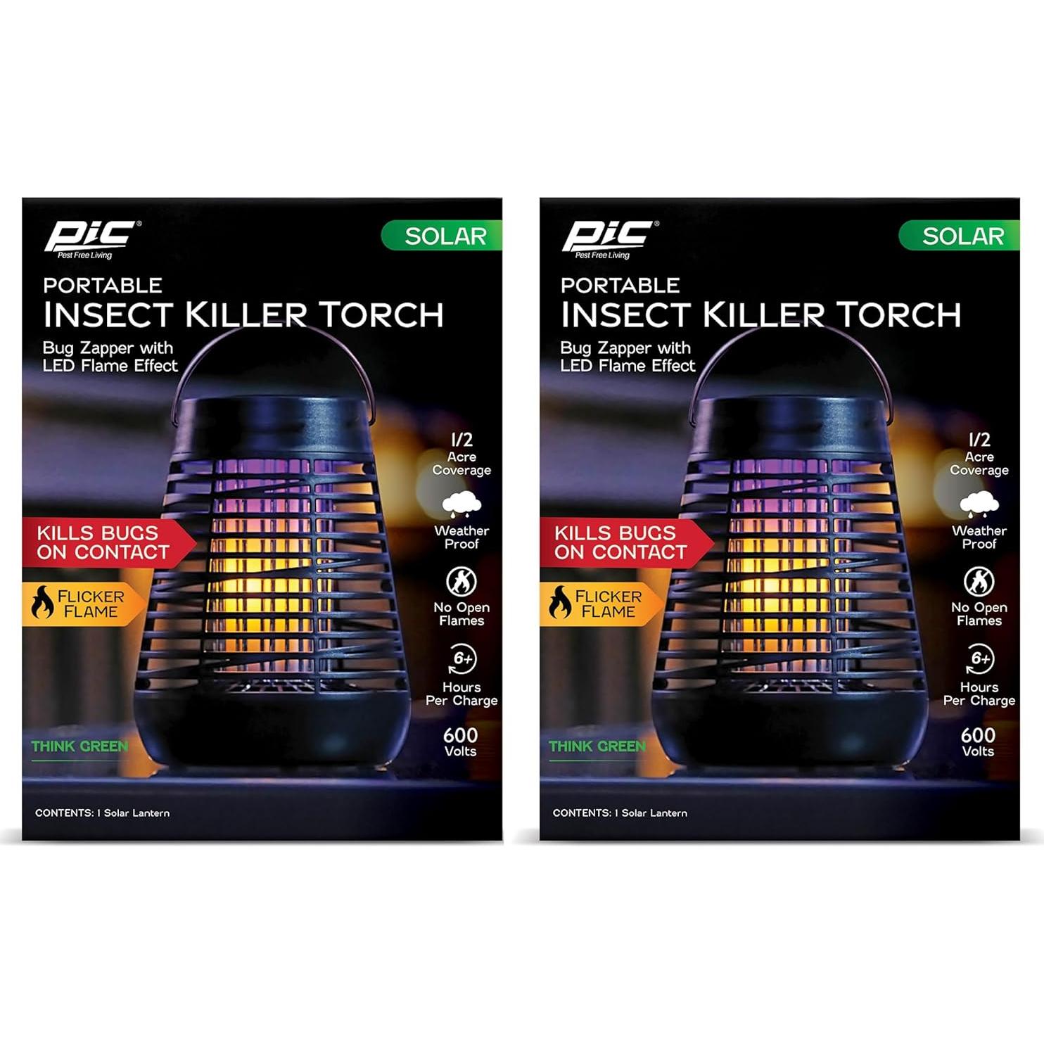 Antorcha Solar Asesina de Insectos PIC - Paquete Doble
