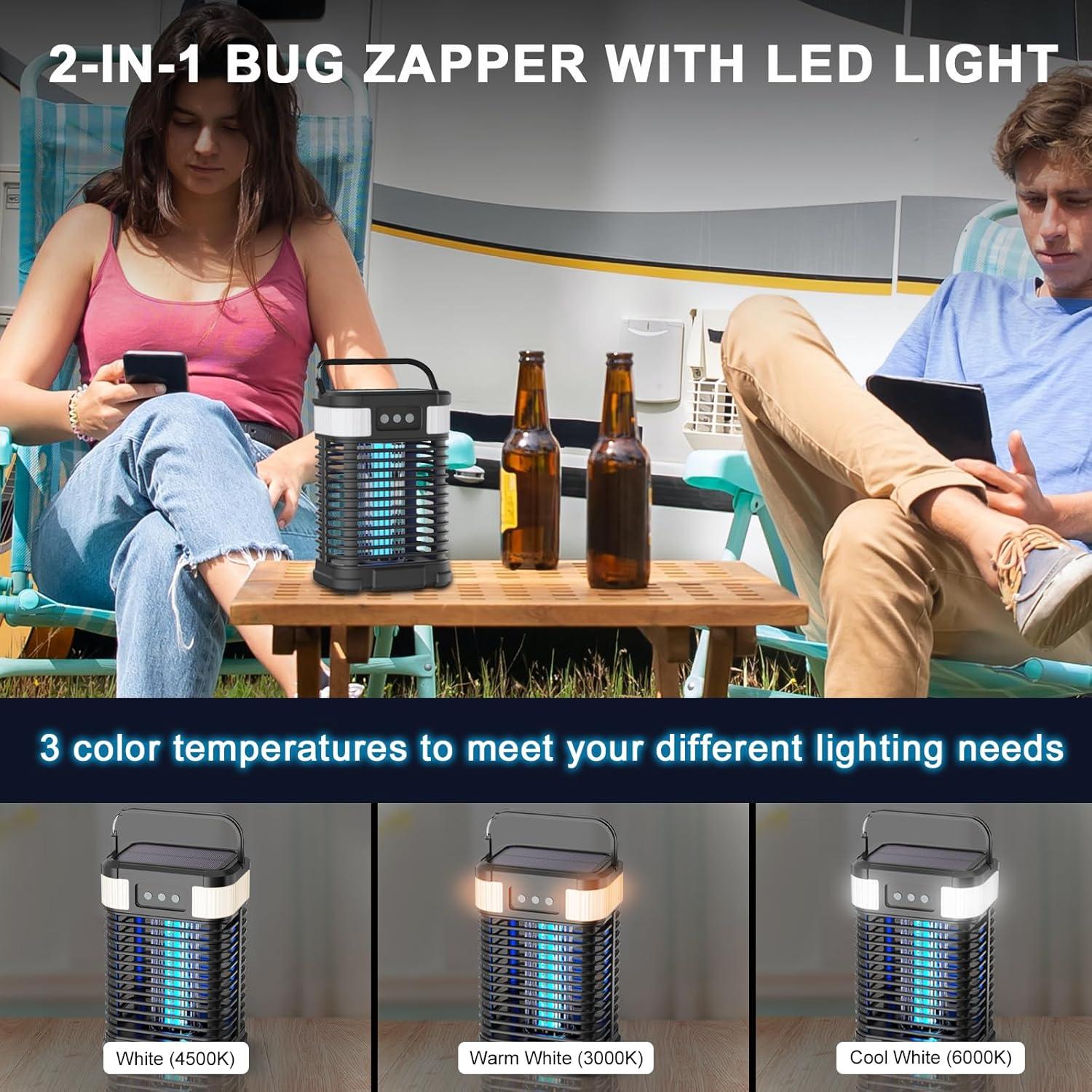 Zapper Solar de Insectos Freeice 4200V Inalámbrico LED 4000mAh