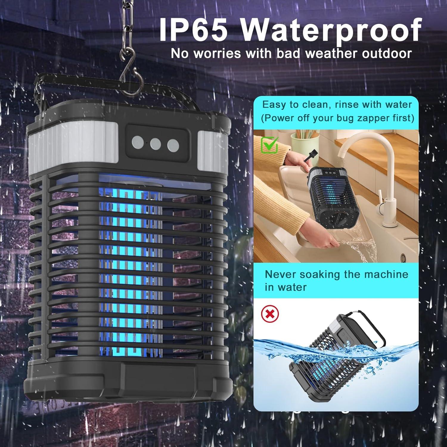 Zapper Solar de Insectos Freeice 4200V Inalámbrico LED 4000mAh