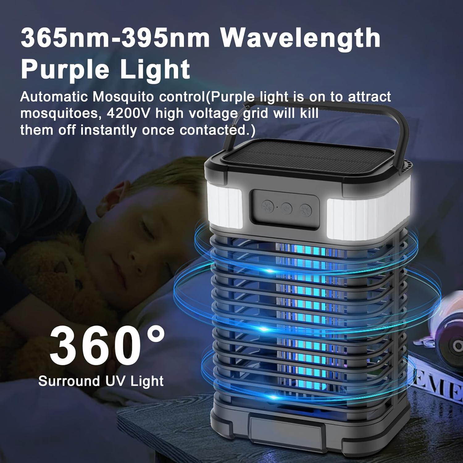 Zapper Solar de Insectos Freeice 4200V Inalámbrico LED 4000mAh