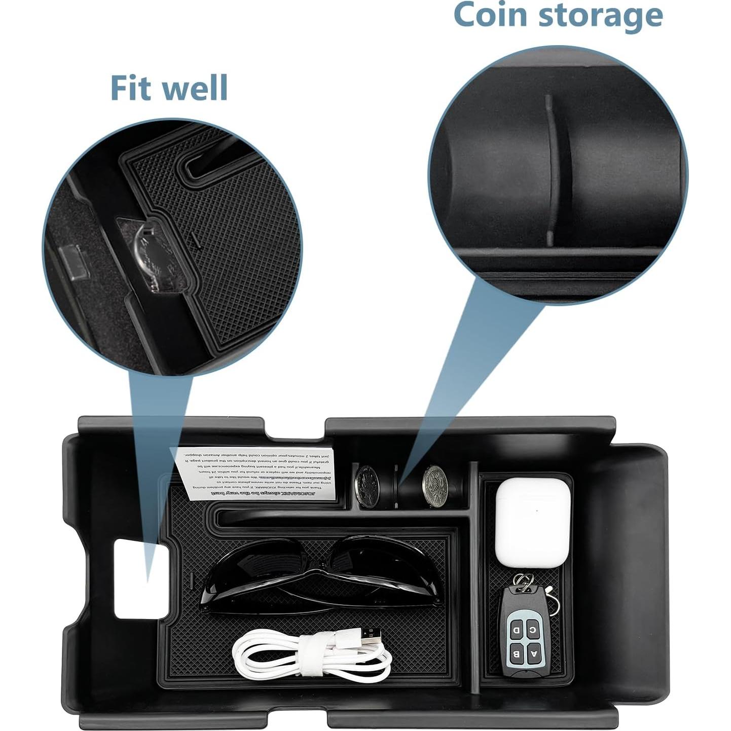 Organizador de Consola Central EVTIME para Camry 2024-2025 Negro