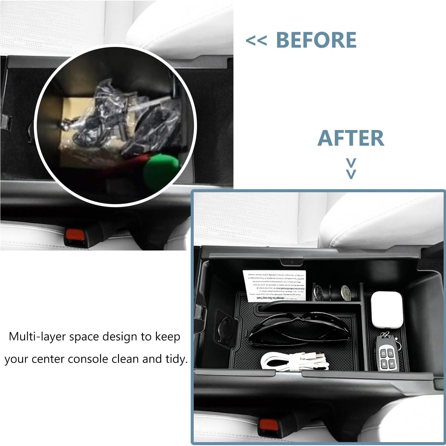 Organizador de Consola Central EVTIME para Camry 2024-2025 Negro