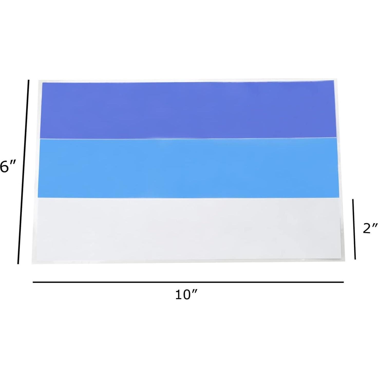 Calcomanía Retro Azul iJDMTOY 25.4x5.1 cm Rayas Tricolores