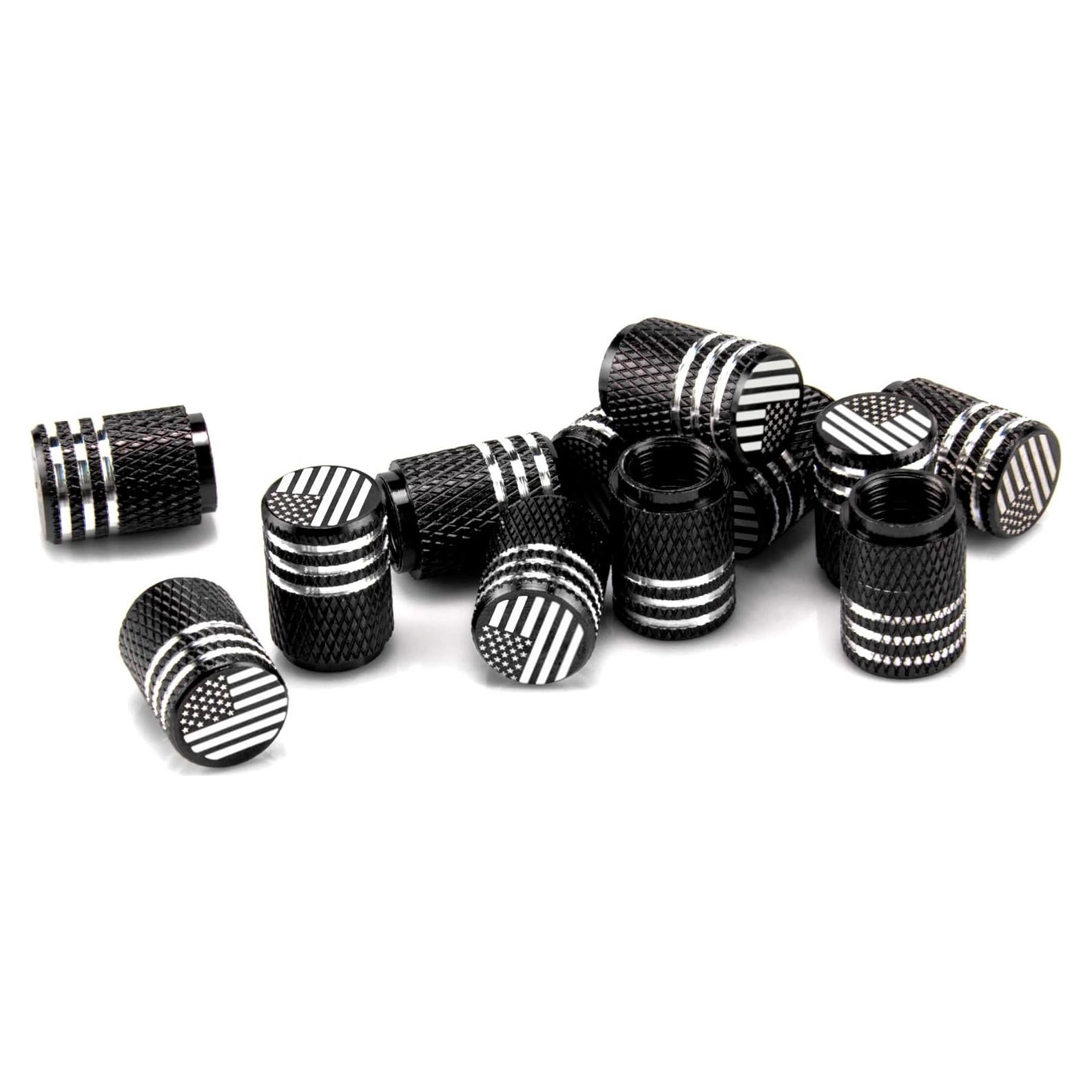 Tapa de Válvula SINGARO 12PCS Aluminio Bandera Americana