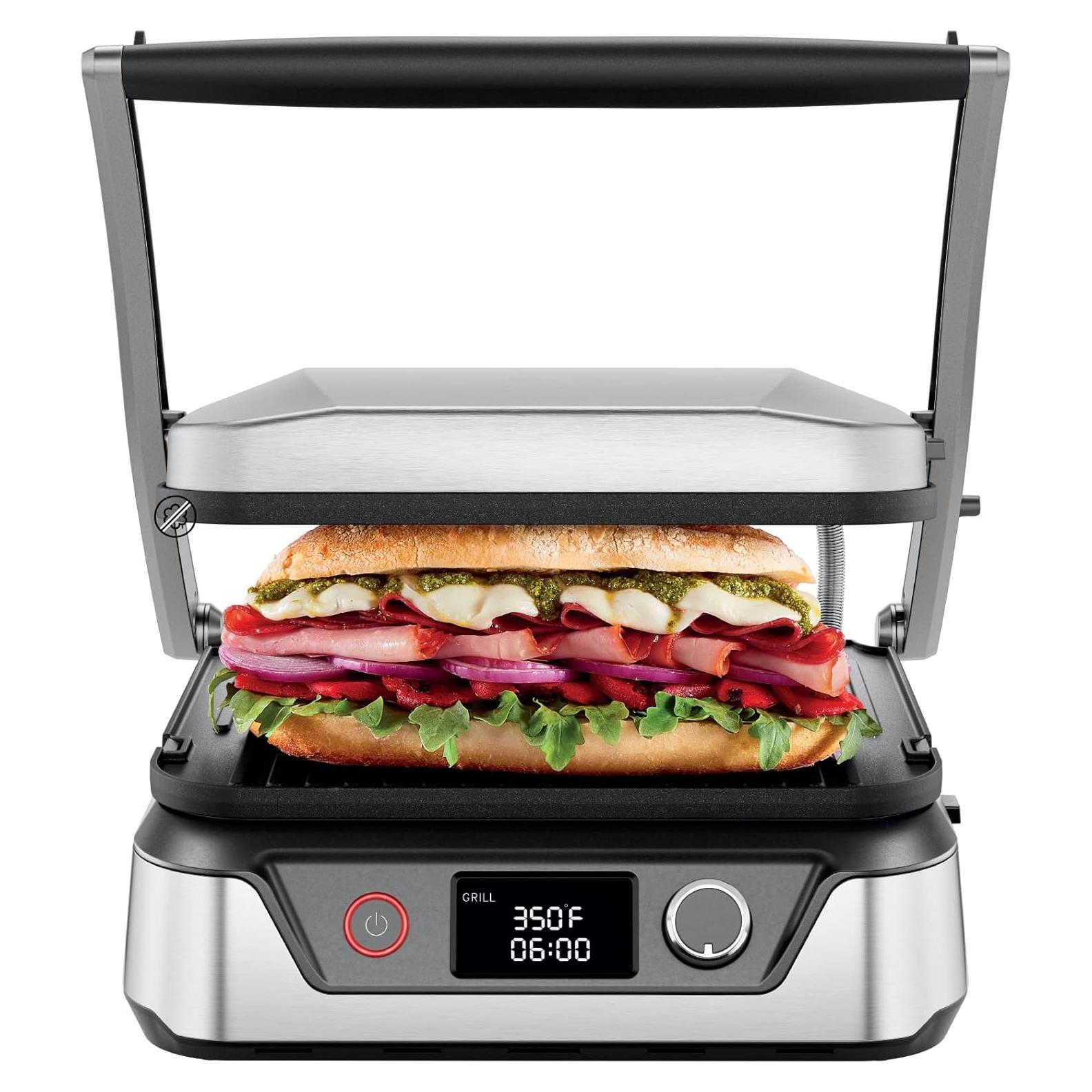 Chefman Prensa Panini 5-en-1 Acero Inoxidable Digital