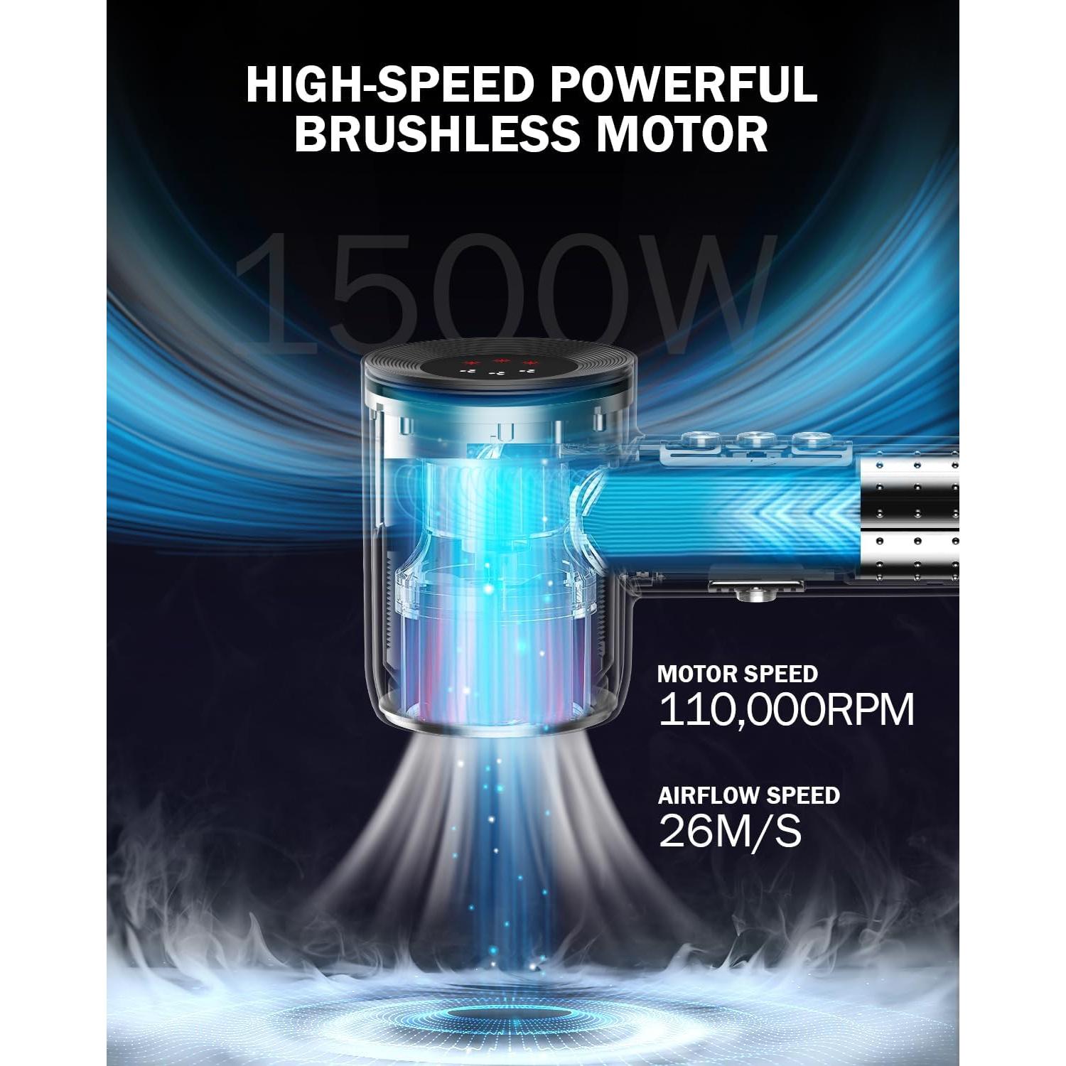 Secador de Pelo MiroPure TH009 Iónico 1500W 110,000 RPM