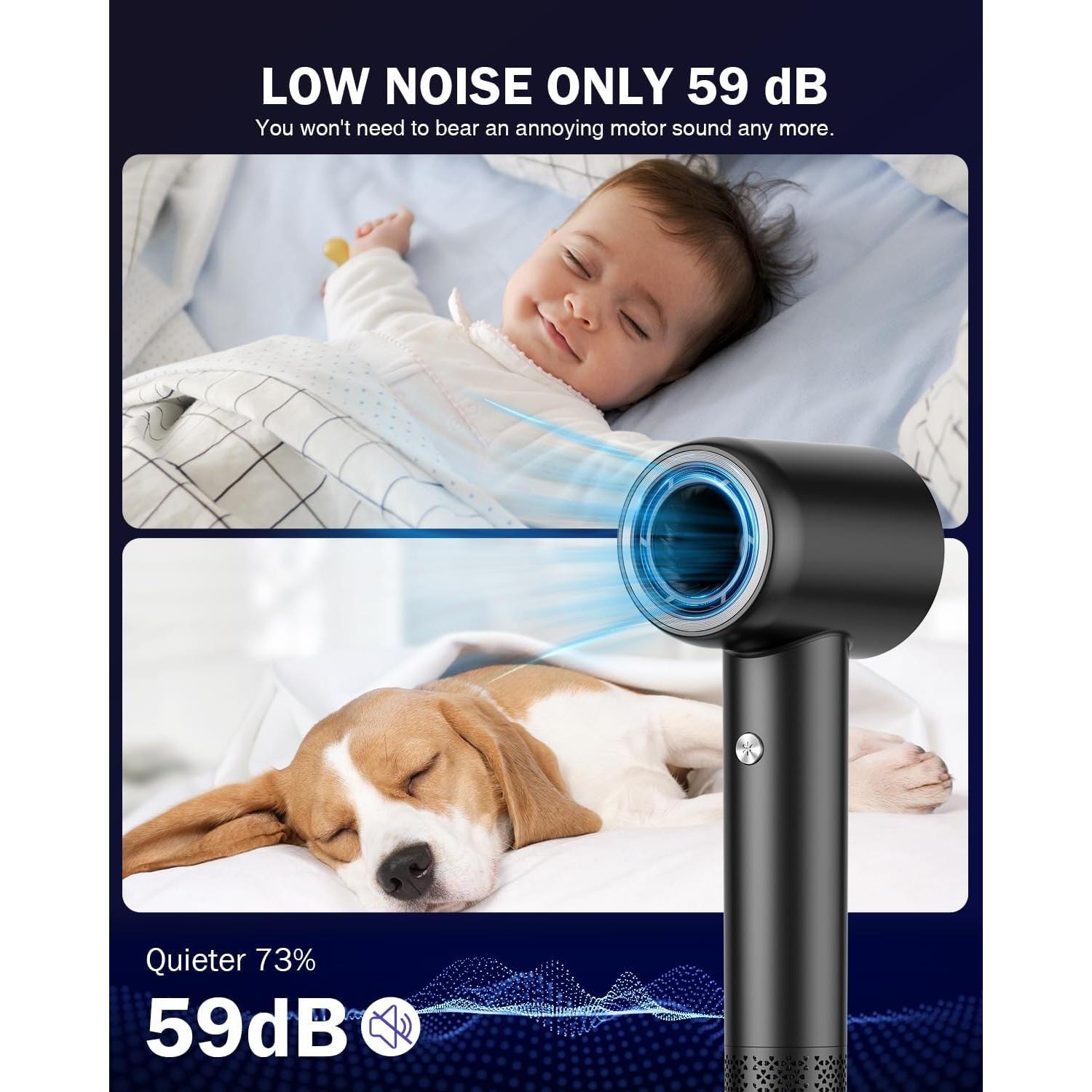 Secador de Pelo MiroPure TH009 Iónico 1500W 110,000 RPM