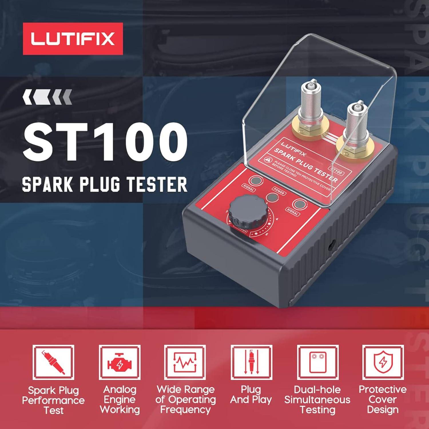 Probador de Bujías LUTIFIX ST100 Doble Orificio 0-6000rpm