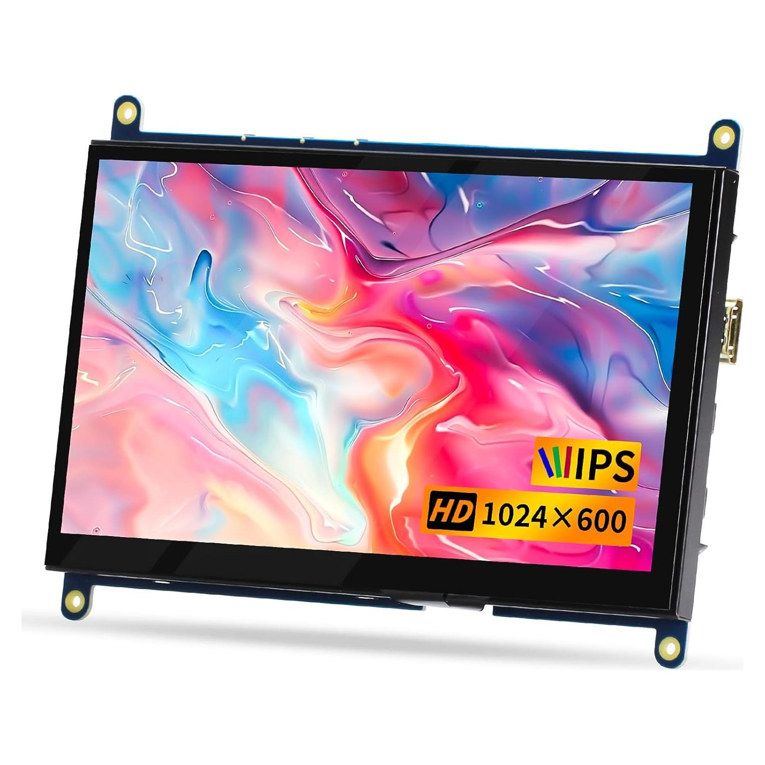 Monitor LCD 7" CUQI 1024x600 para Raspberry Pi y PC