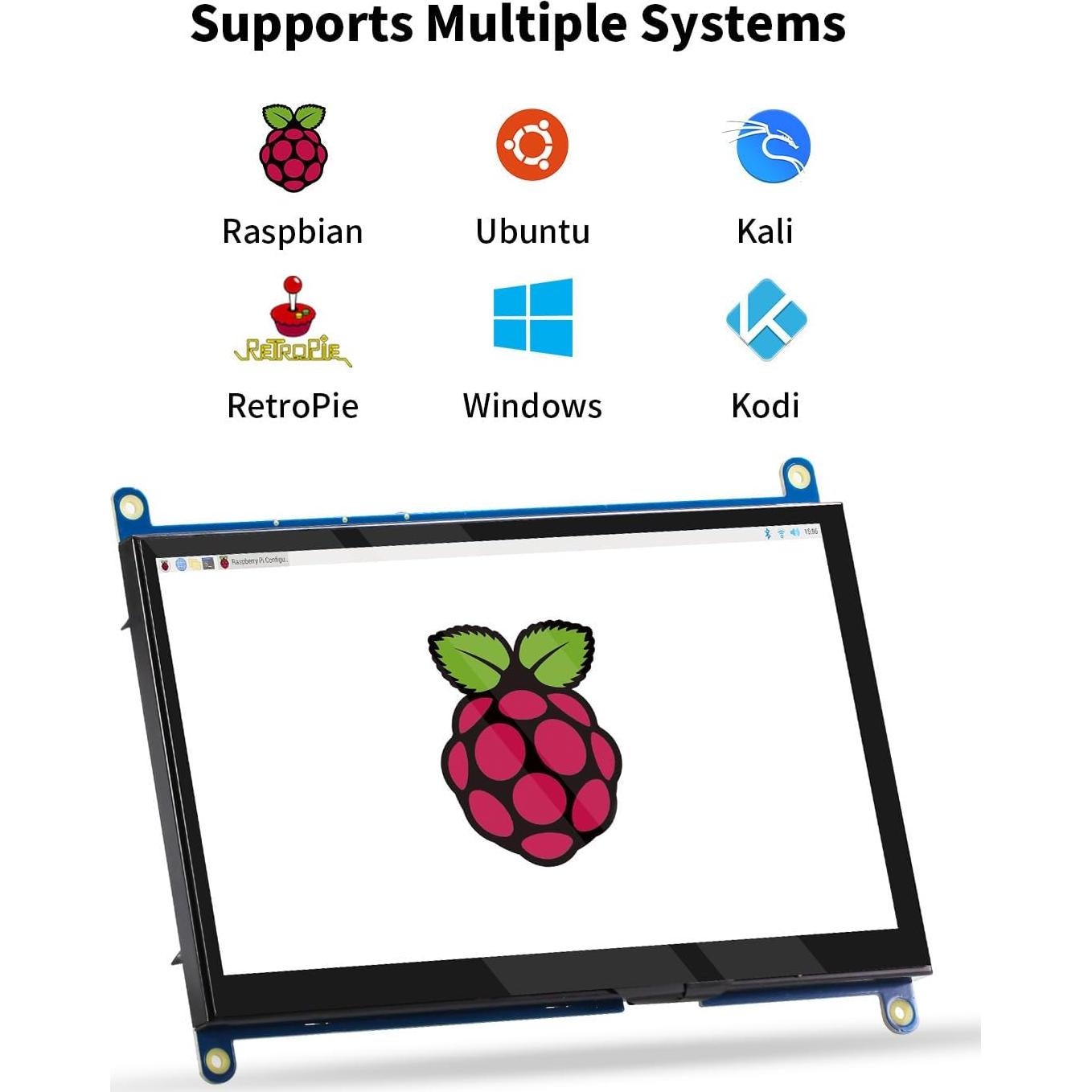 Monitor LCD 7" CUQI 1024x600 para Raspberry Pi y PC