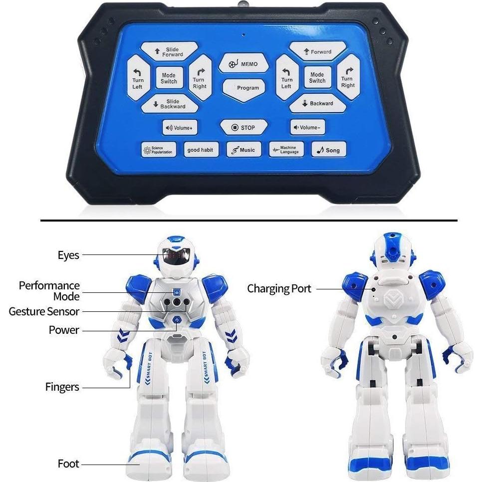 Robot de Control Remoto Suliper RB01 para Niños - Azul/Blanco