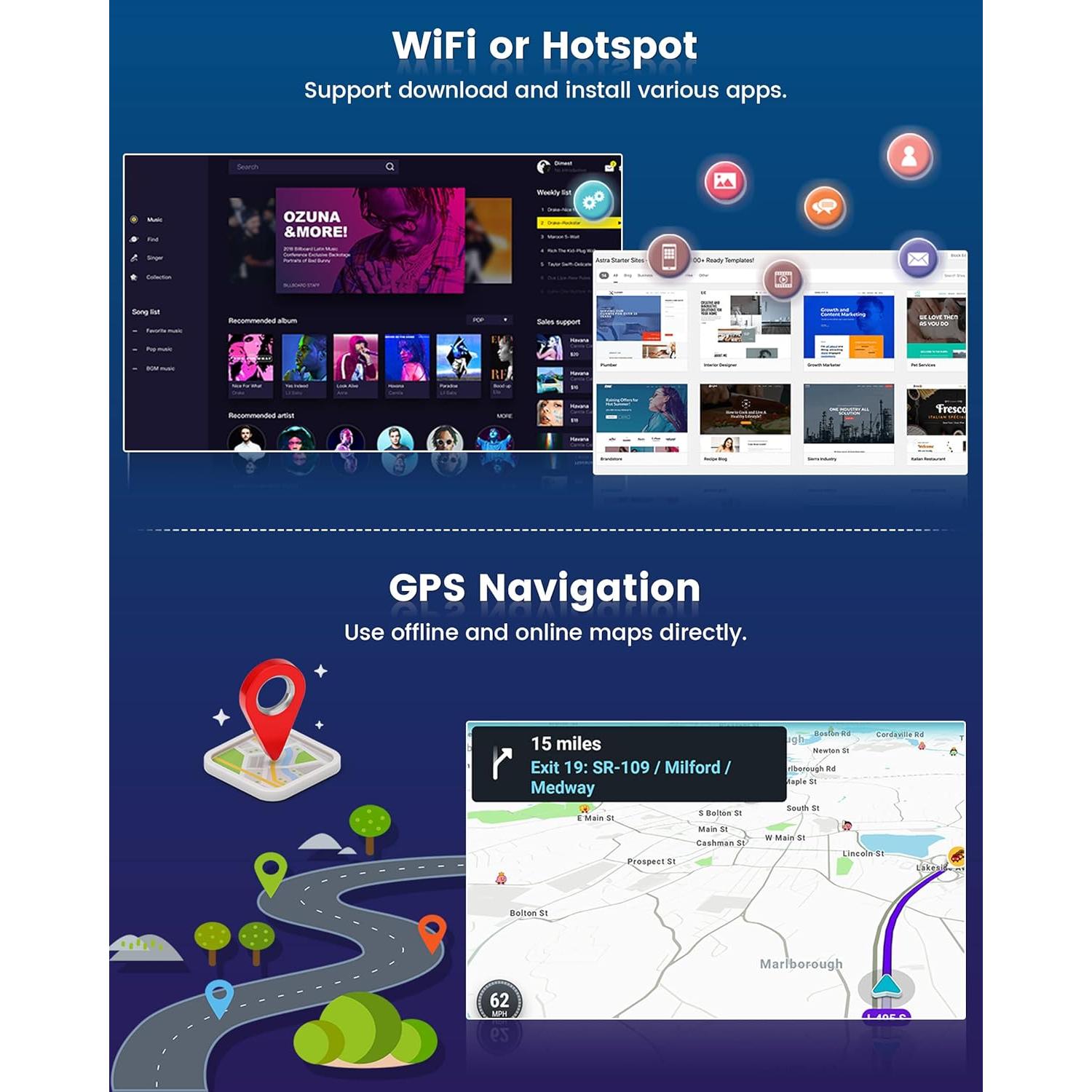 Estéreo Android 2+32G Roinvou para Toyota Yaris 2006-2011