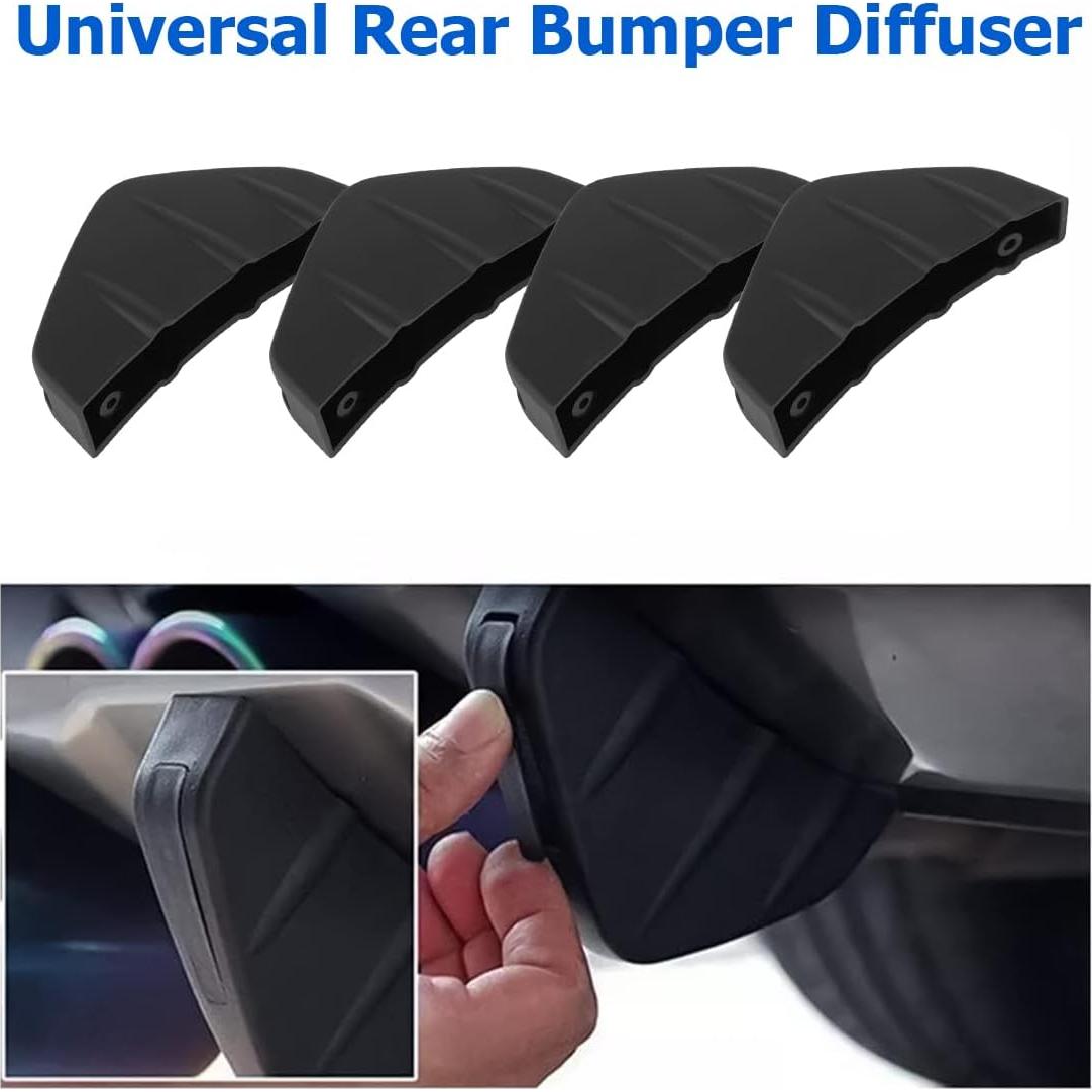 4 Difusores de Labio Inferior AICEL para Parachoques Trasero