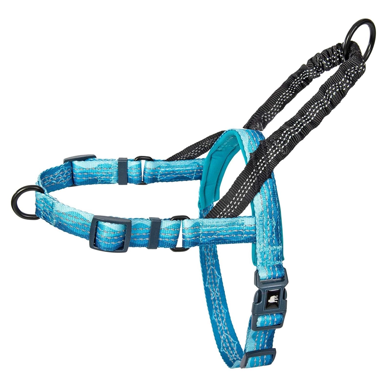 Arnés para Perros Leash Boss No Pull Pequeño Azul Olas