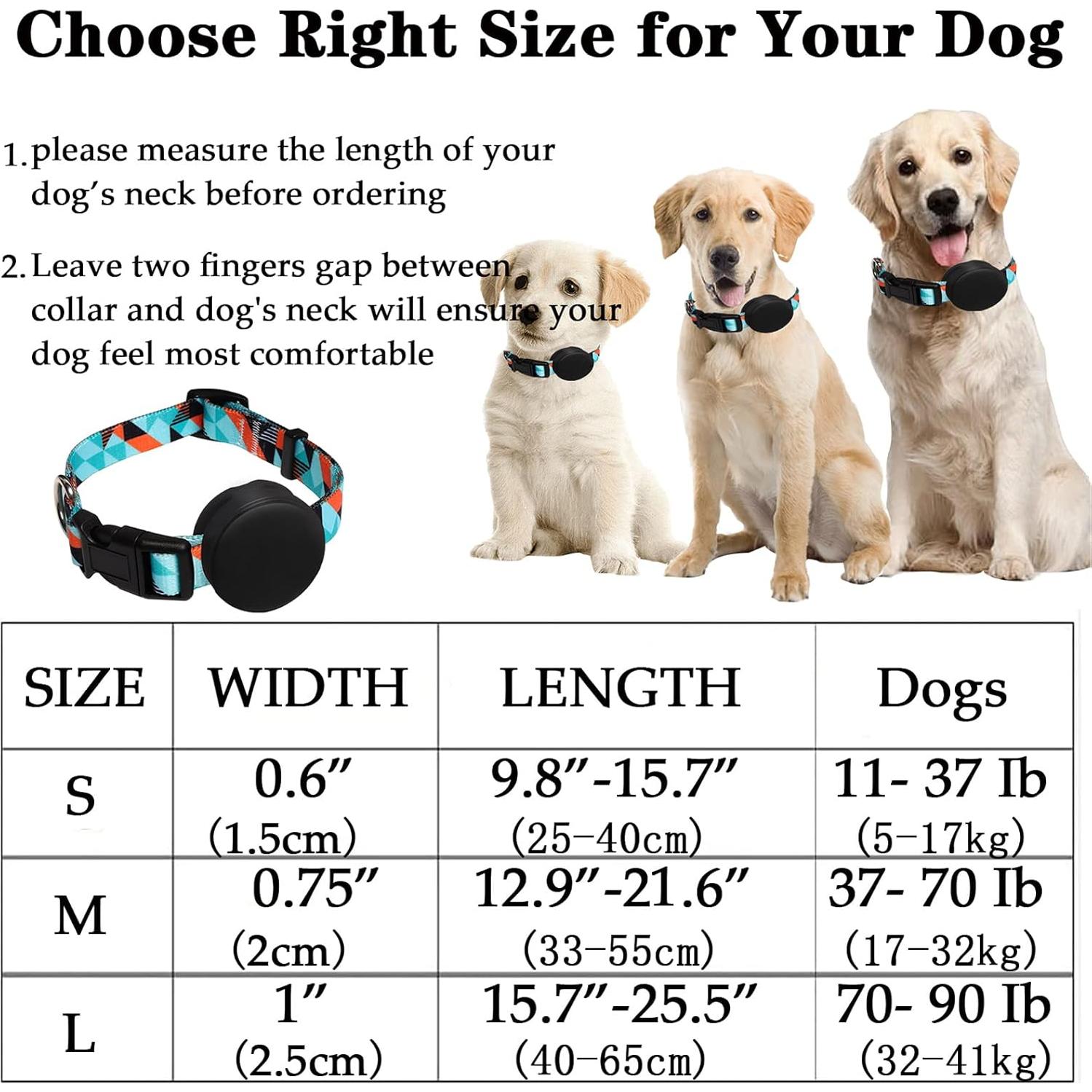 Soporte para Collar de Perro con Funda para Airtag - S 24.9-39.9 cm