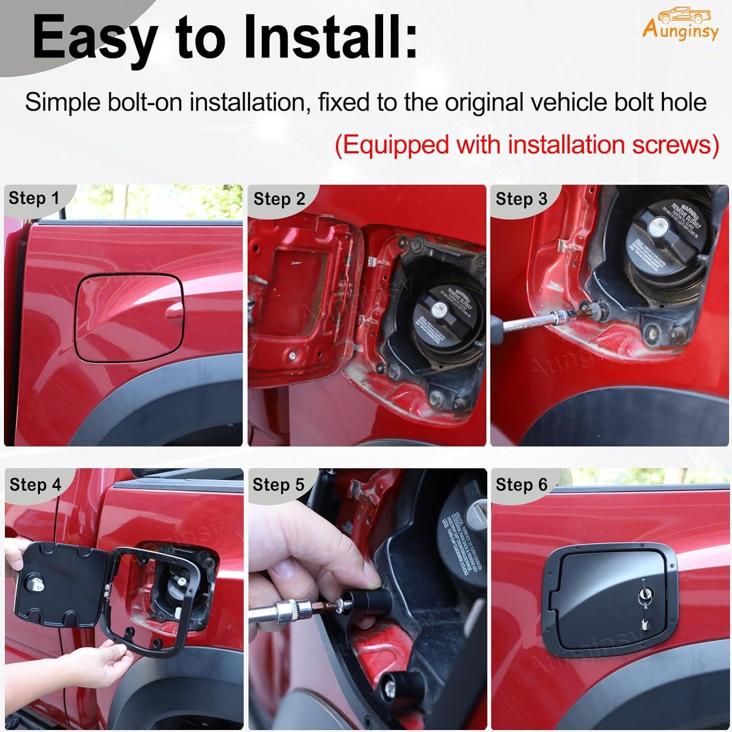 Tapa de tanque de combustible Aunginsy con cerradura Toyota Tacoma 2016-2023