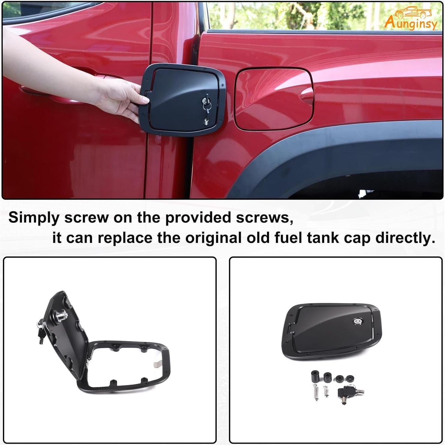 Tapa de tanque de combustible Aunginsy con cerradura Toyota Tacoma 2016-2023