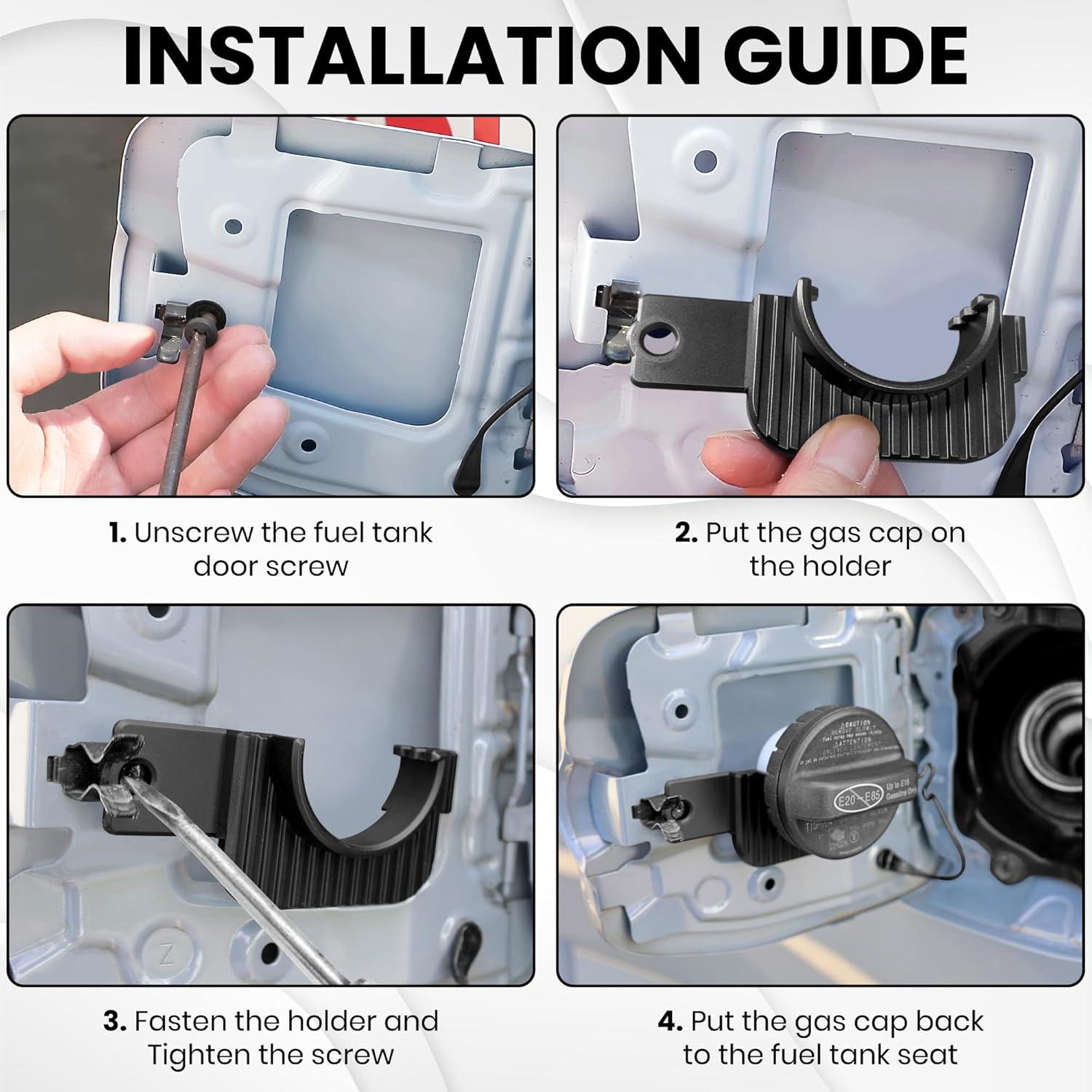 Soporte de Tapón de Gas Dubbs Hardware Tacoma 2016-2023 Negro