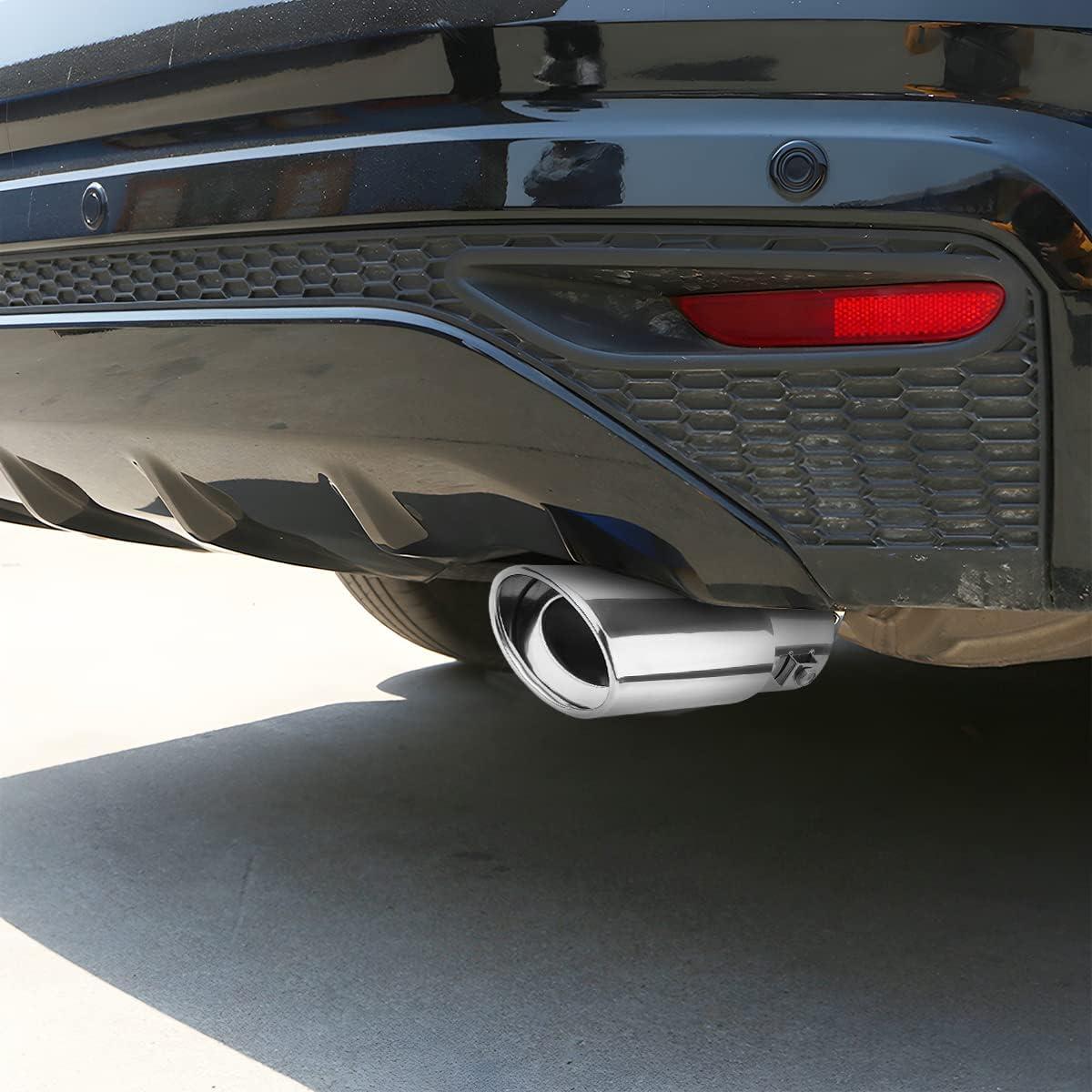 Tubo de Escape de Coche 8sanlione Recto Acero Inoxidable 14.48 cm