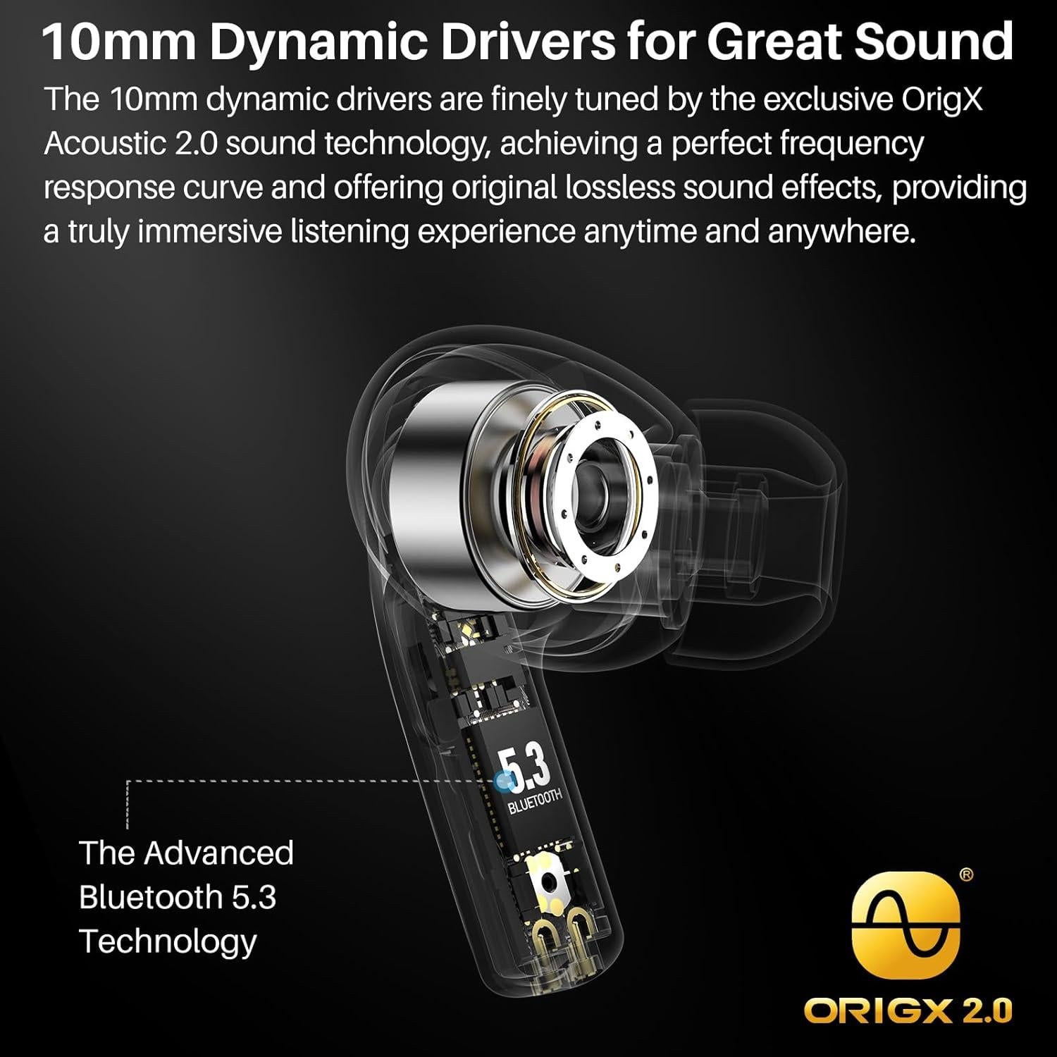 Auriculares Inalámbricos TOZO T20 Bluetooth 5.3 IPX8 48.5h