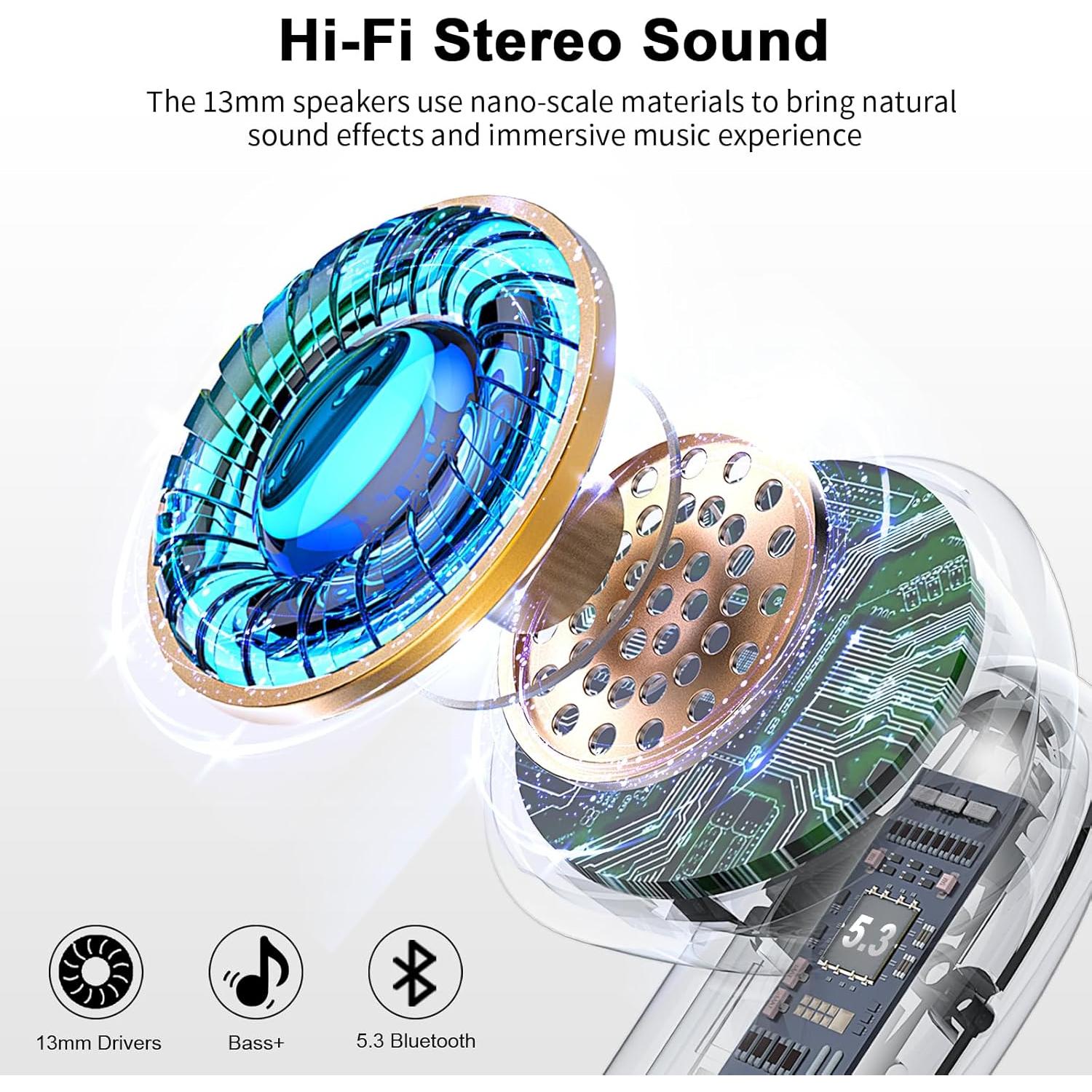 Auriculares Inalámbricos HOIFA W53 Bluetooth 5.4 con 48 Horas