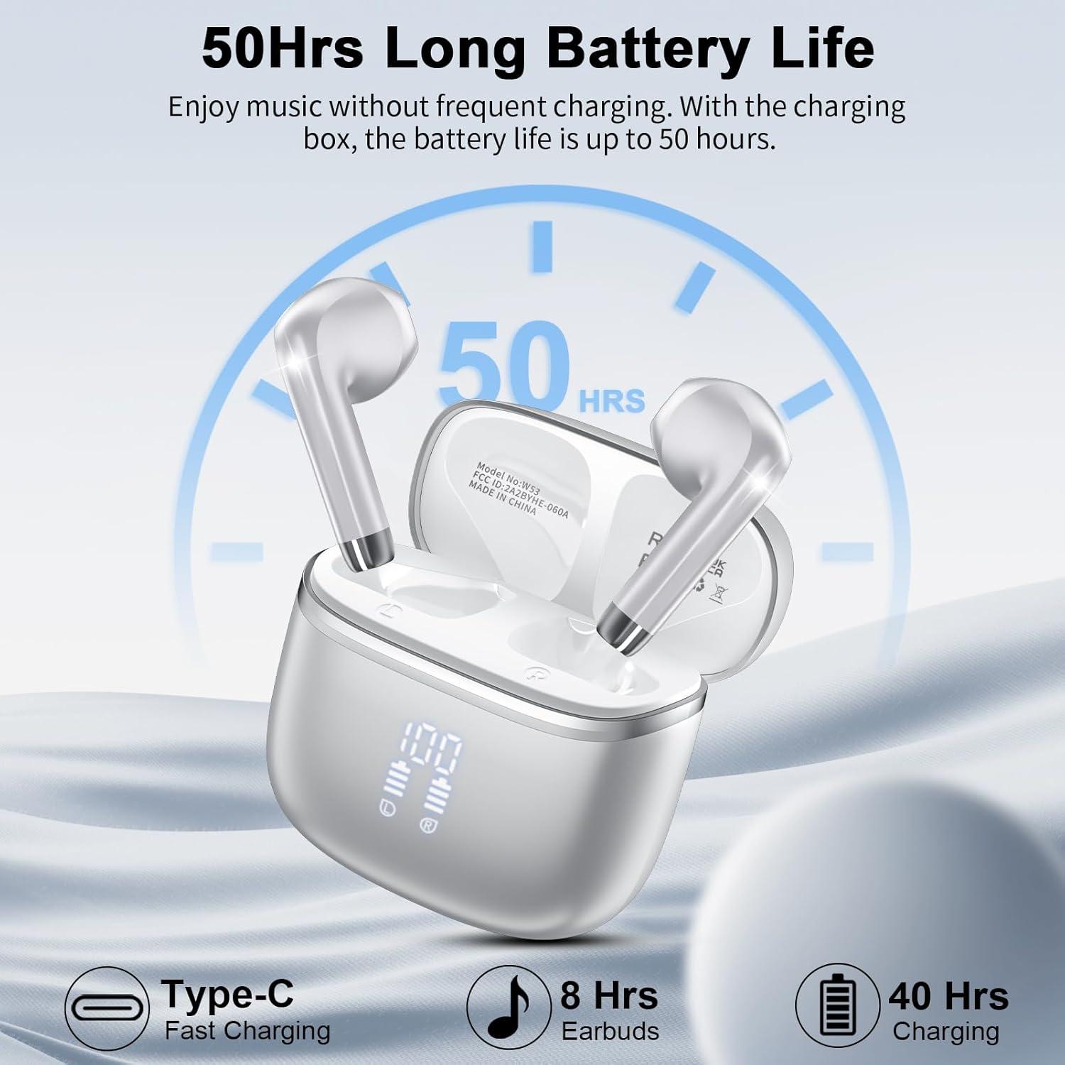 Auriculares Inalámbricos HOIFA W53 Bluetooth 5.4 con 48 Horas