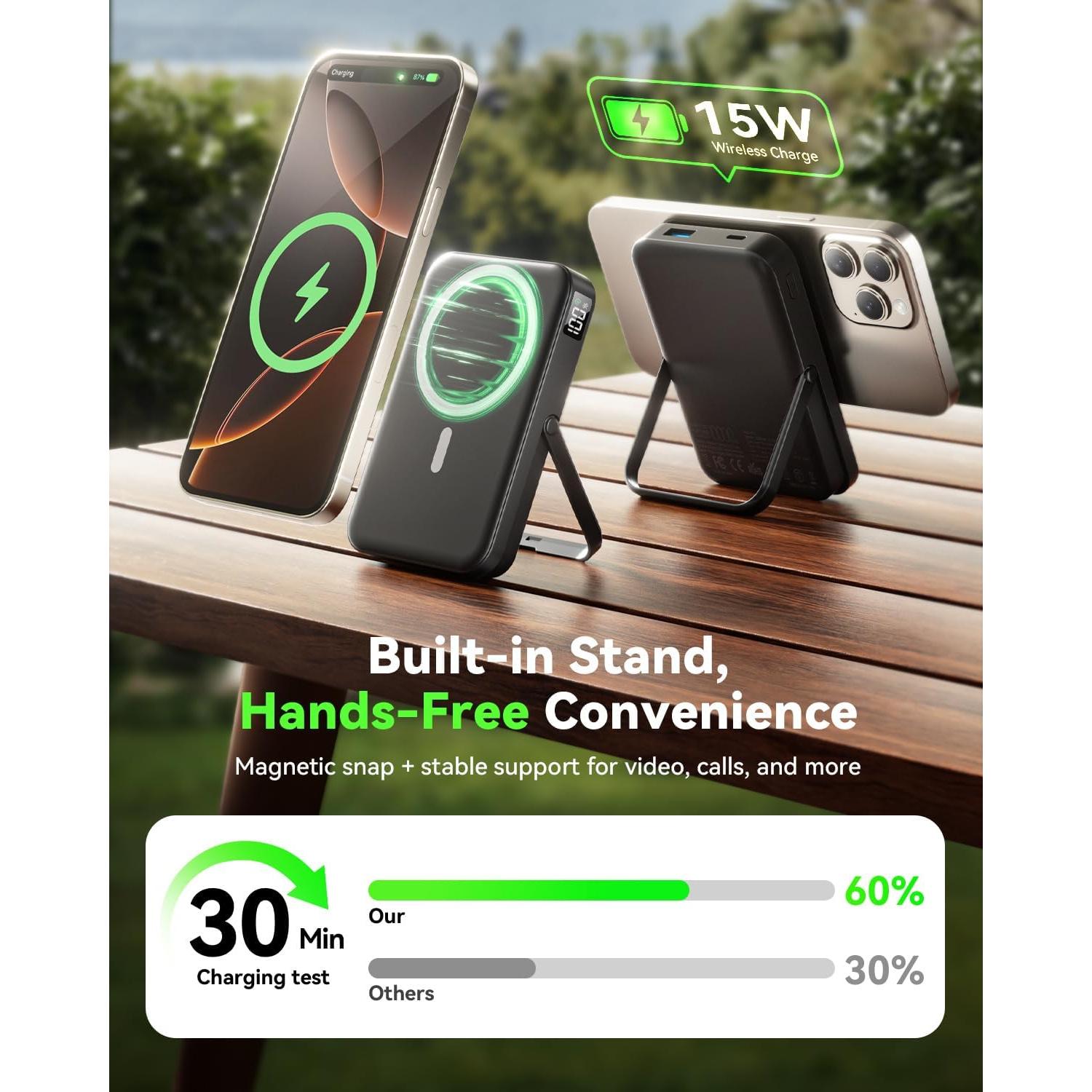 Banco de Energía Inalámbrico Daximen 10000mAh MagSafe Negro