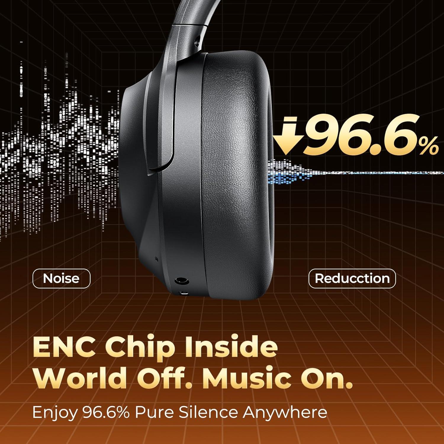 Auriculares Inalámbricos Bluetooth Vonaural con ANC y Micrófono