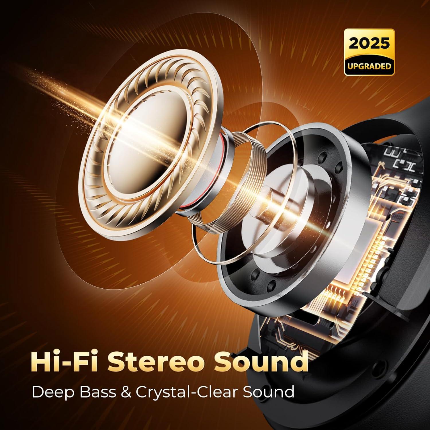 Auriculares Inalámbricos Bluetooth Vonaural con ANC y Micrófono