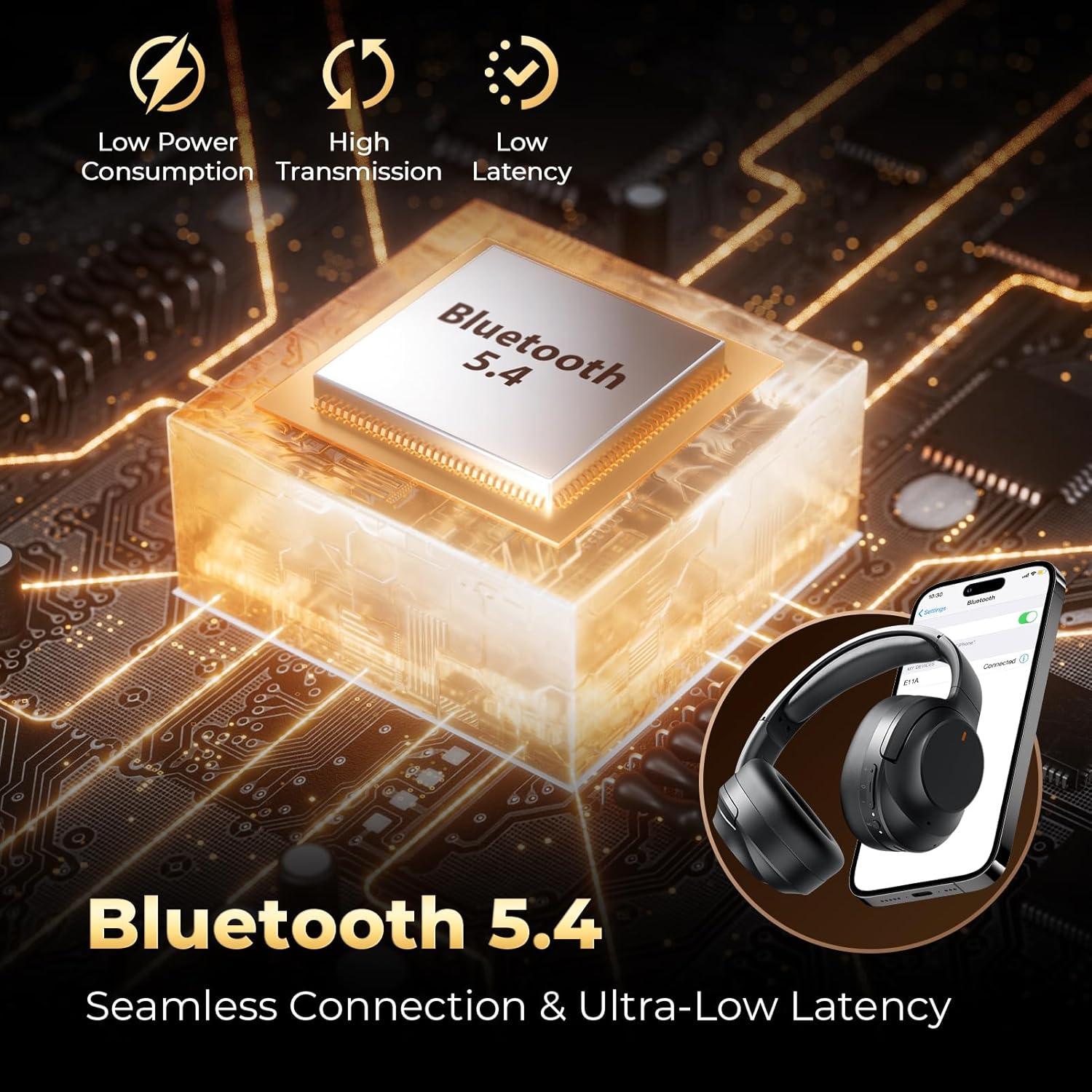 Auriculares Inalámbricos Bluetooth Vonaural con ANC y Micrófono