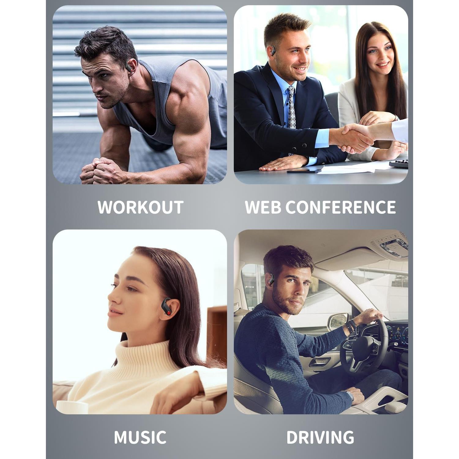 Auriculares Inalámbricos Bluetooth EUQQ Q63 con Cancelación de Ruido