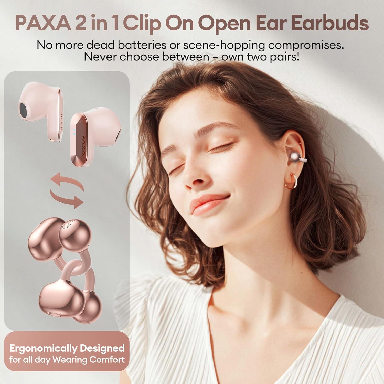 Auriculares Inalámbricos PAXA Ctbuds02 2 en 1 Bluetooth 6.0 140H