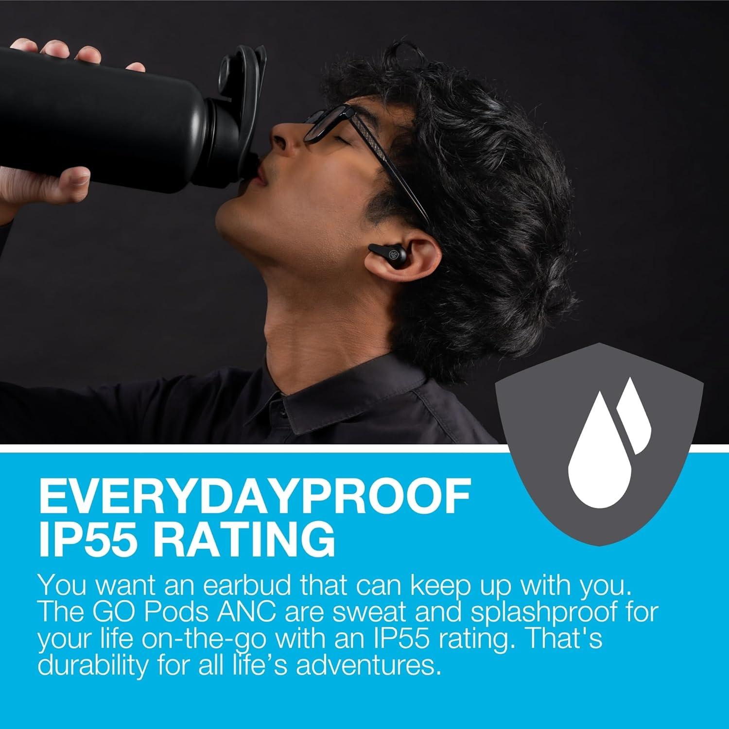 Auriculares Inalámbricos JLab Go Pods ANC Salvia - 26h Reproducción