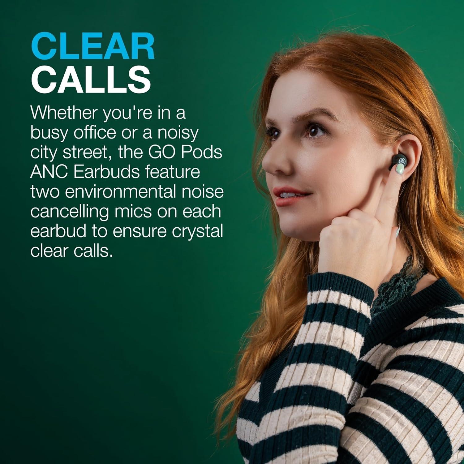 Auriculares Inalámbricos JLab Go Pods ANC Salvia - 26h Reproducción