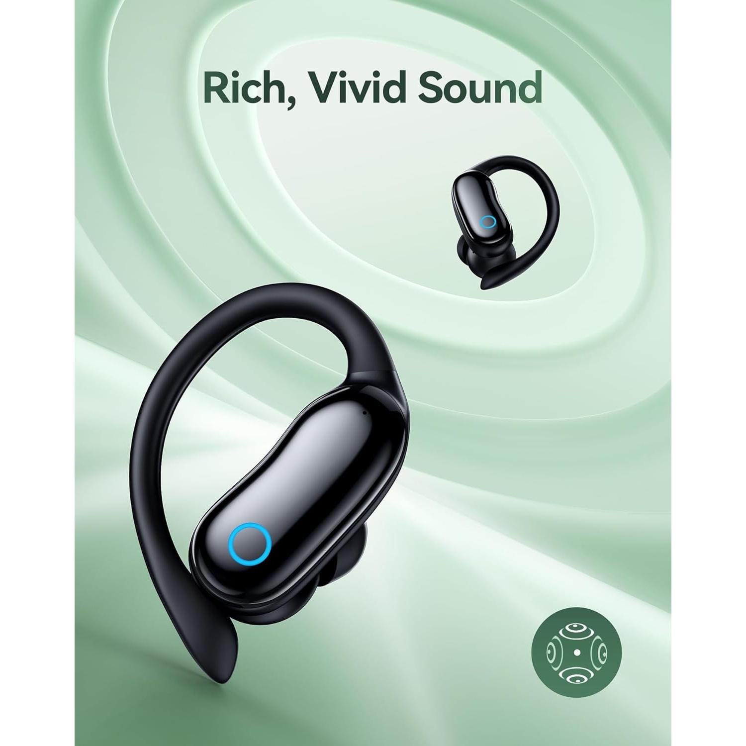 Auriculares Inalámbricos GNMN V7 Bluetooth 5.3 IPX7 96h Negro