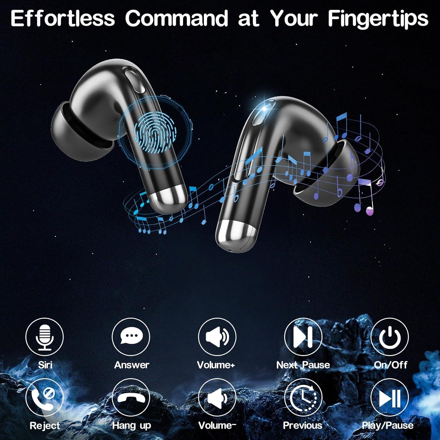 Auriculares Inalámbricos Byobyc T7 Bluetooth 5.4 con Pantalla LED