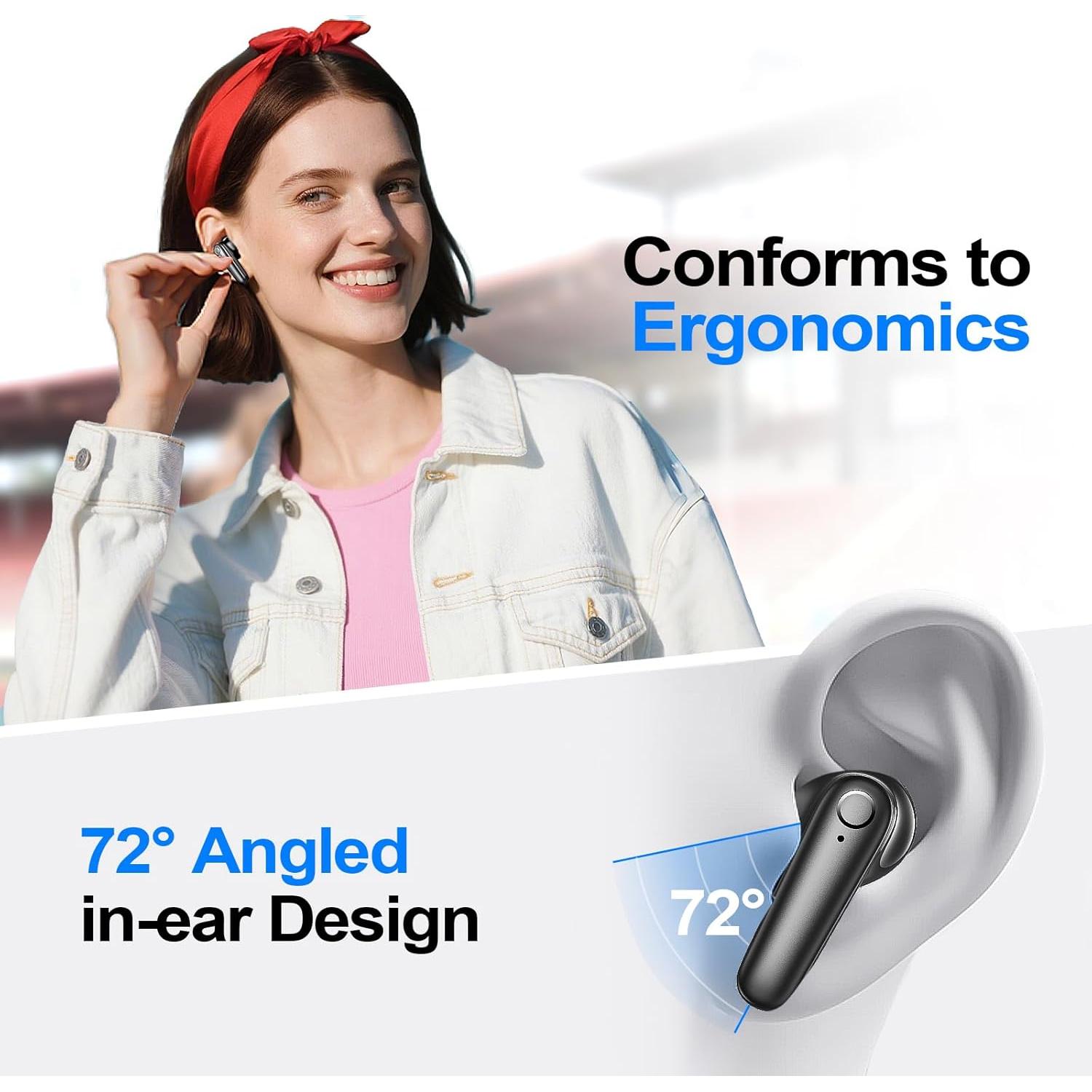 Auriculares Inalámbricos Kurdene N9i Bluetooth 5.3 60h Batería