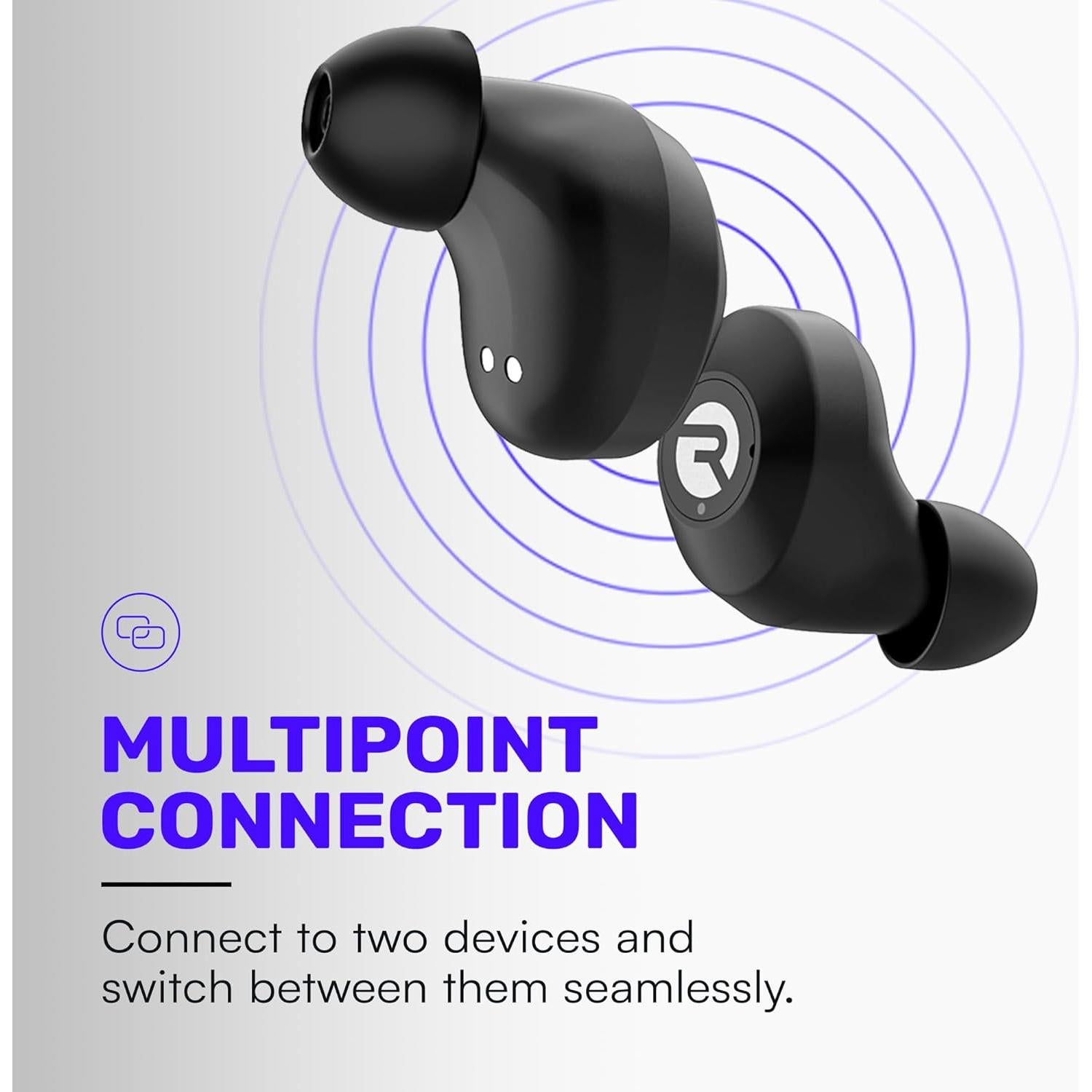 Auriculares In-Ear Raycon Everyday Classic Bluetooth 5.2 - Negro
