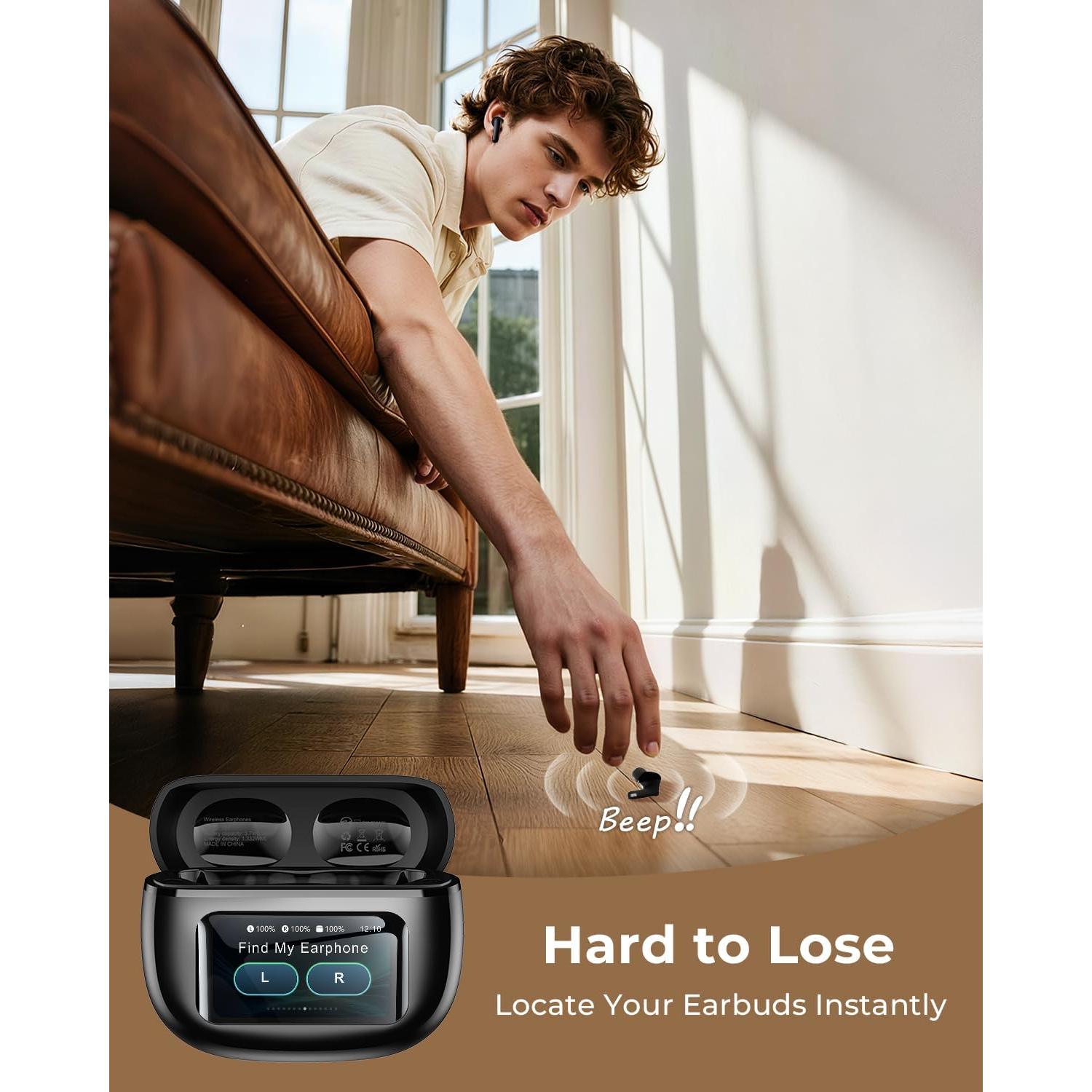 Auriculares Inalámbricos T27 Bluetooth 6.0 con ANC y Estuche Carga