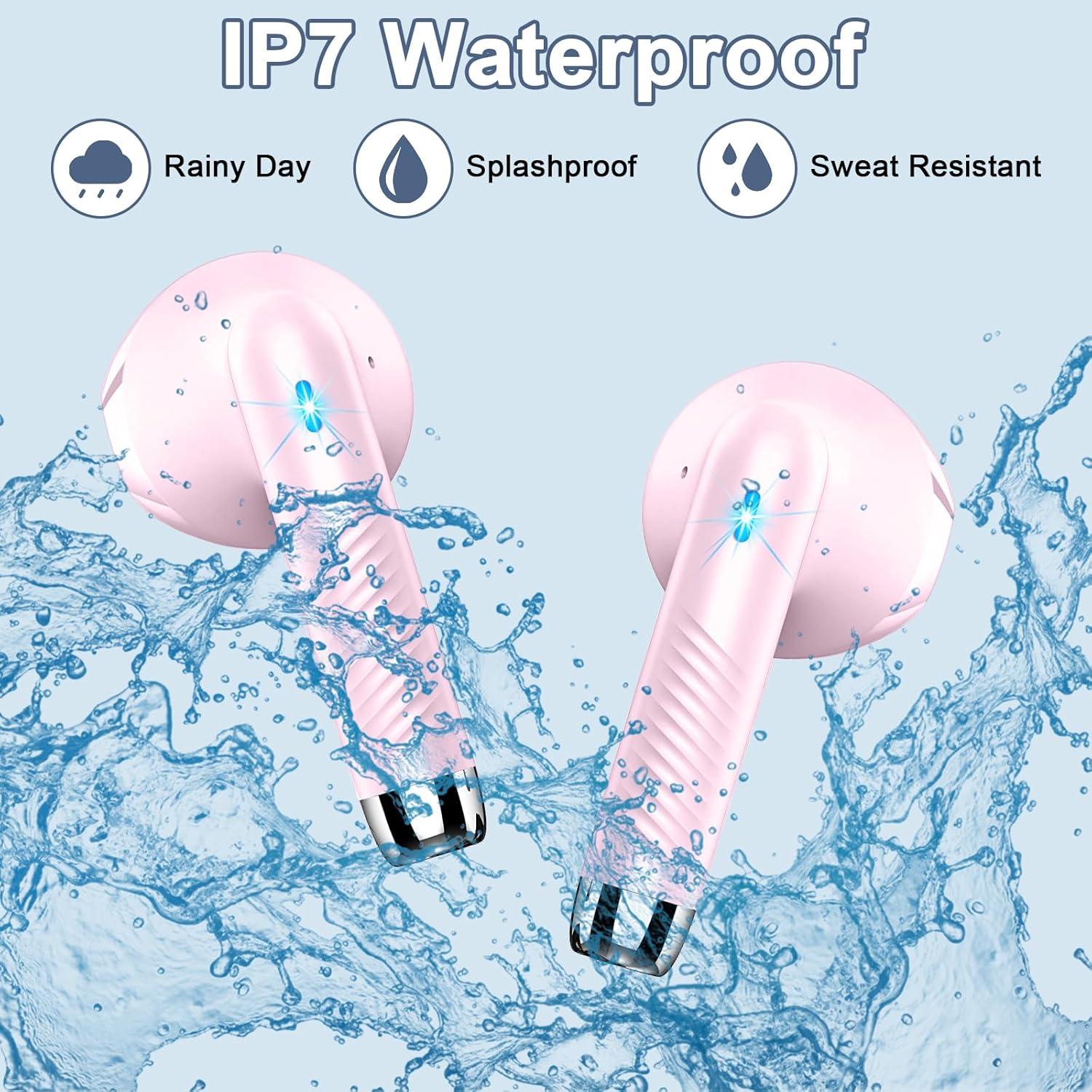 Auriculares Inalámbricos Wasart J55 Bluetooth 5.3 40H Rosa